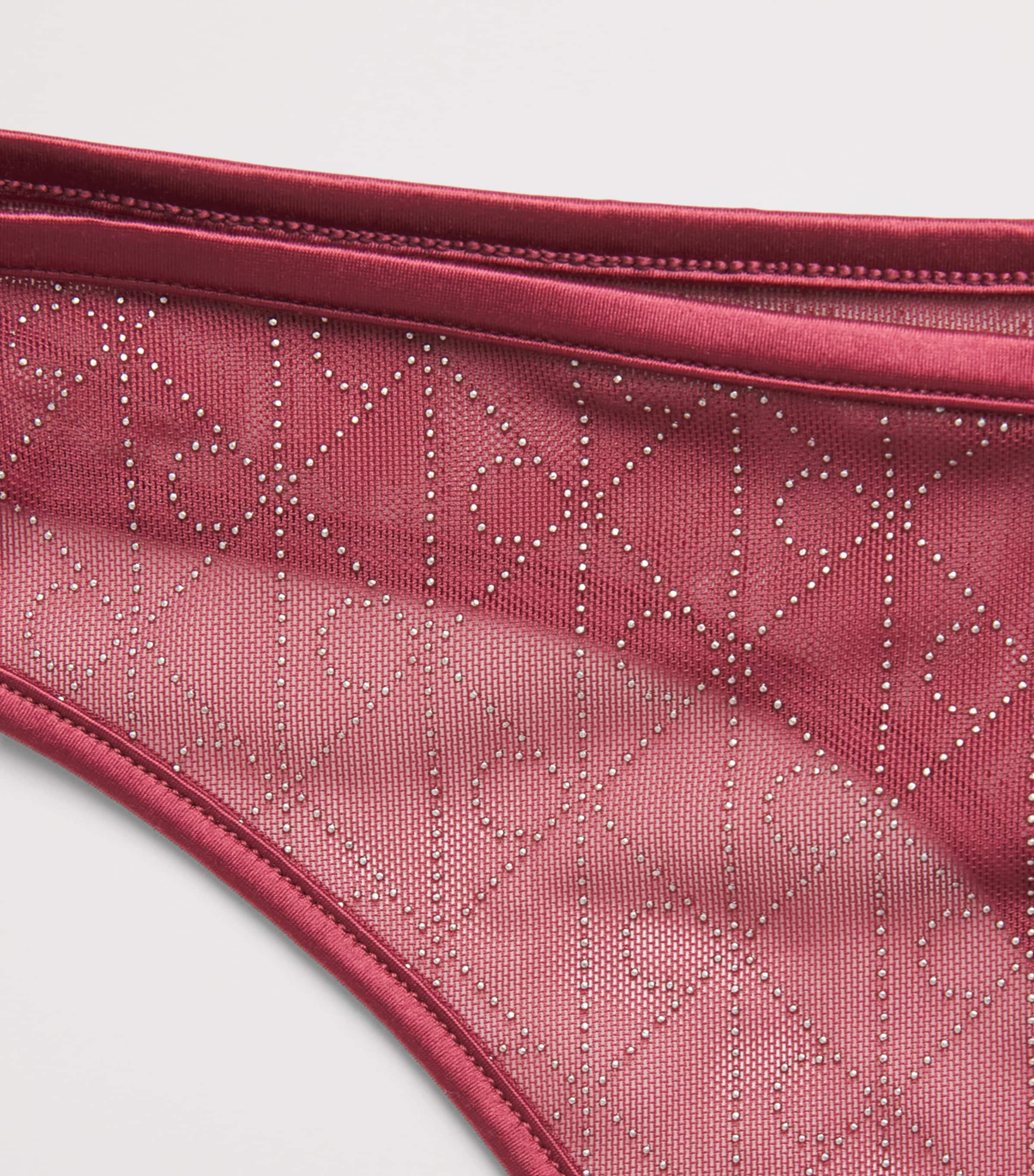 Calvin Klein Womens Mesh Emblem Thong Established Red Image 4