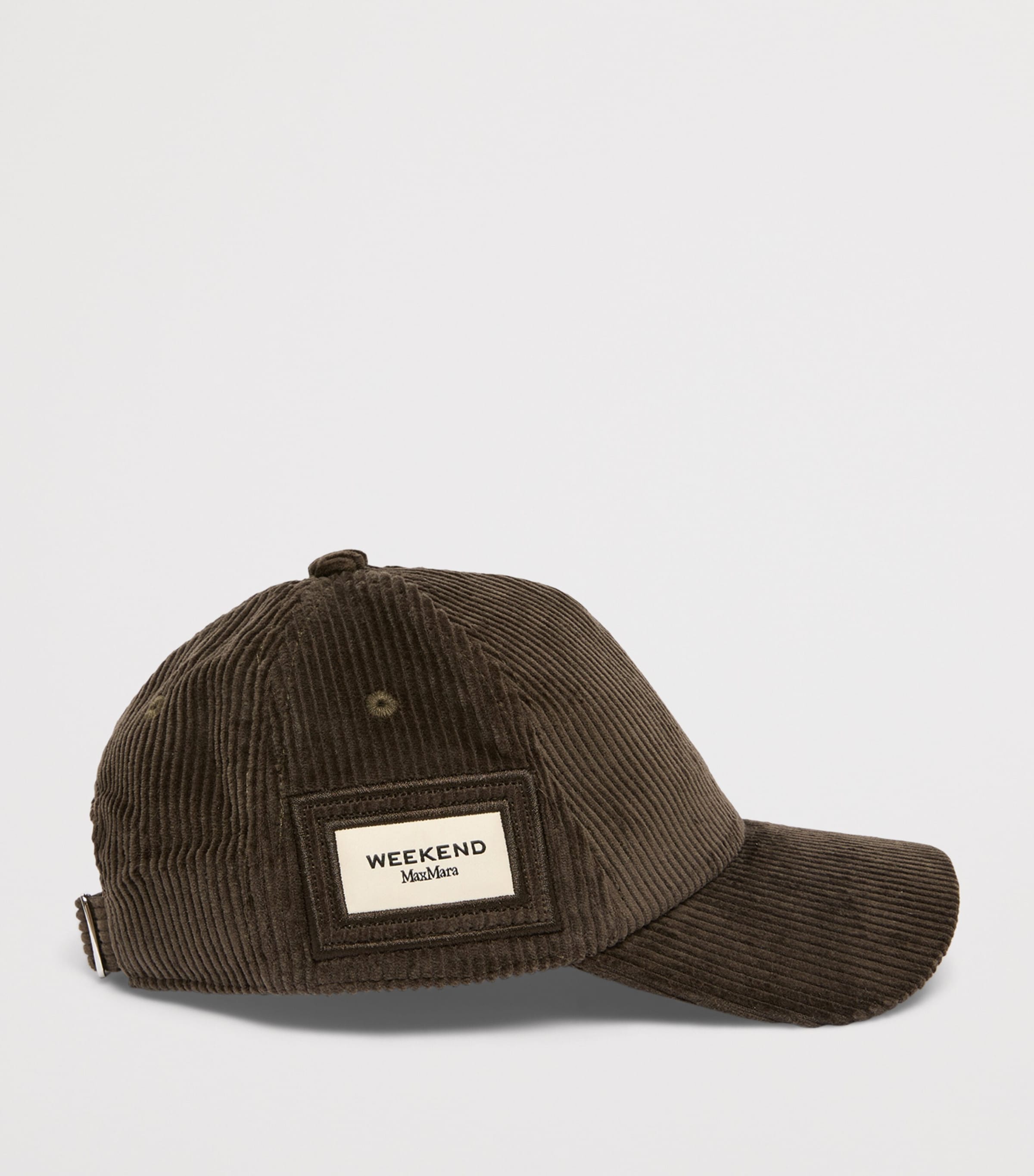 Weekend Max Mara Cotton Corduroy Baseball Cap Brown Image 2