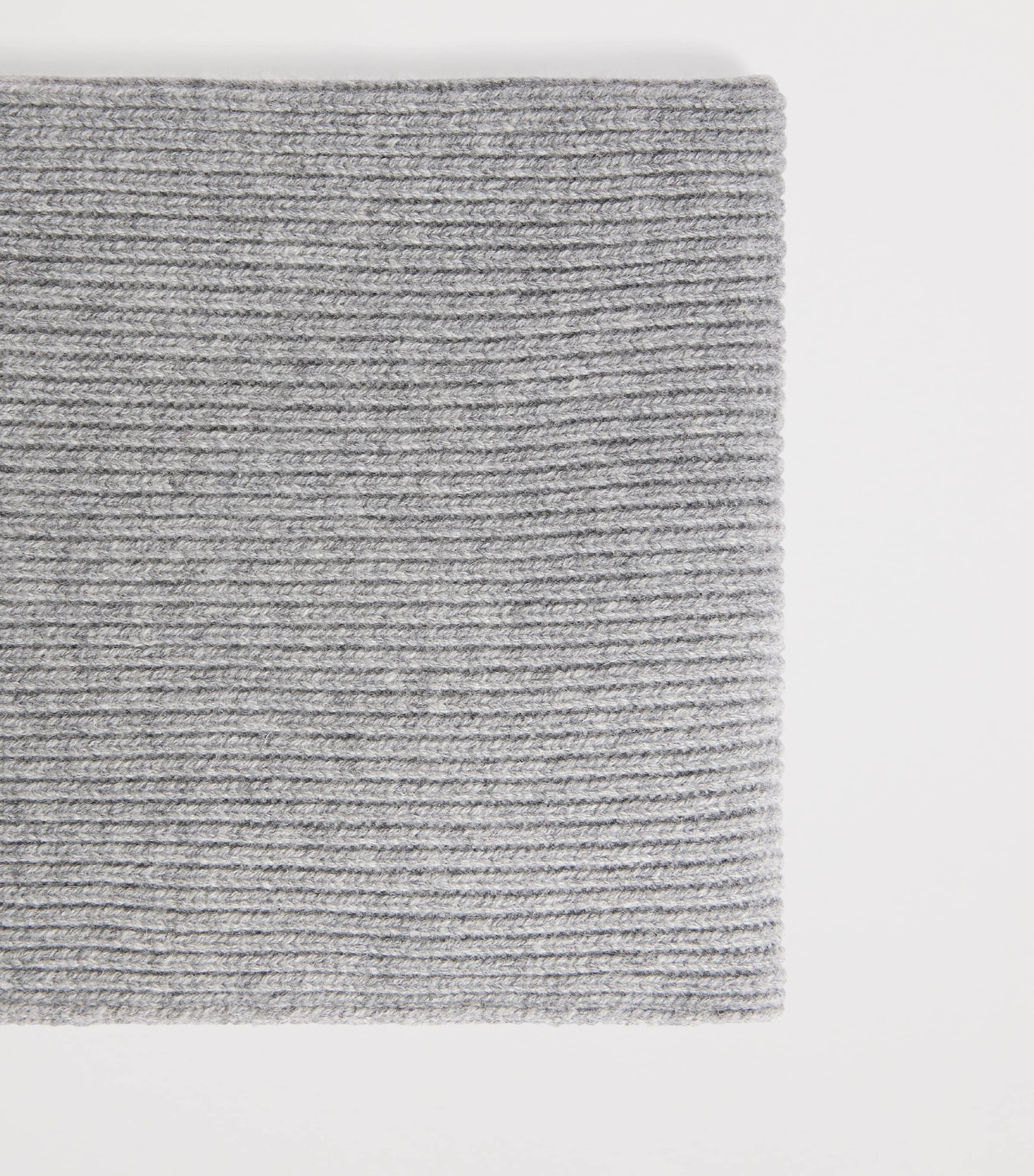 Cashmere Ribbed Tatodine Snood GRIS CHINE CLAIR Image 2