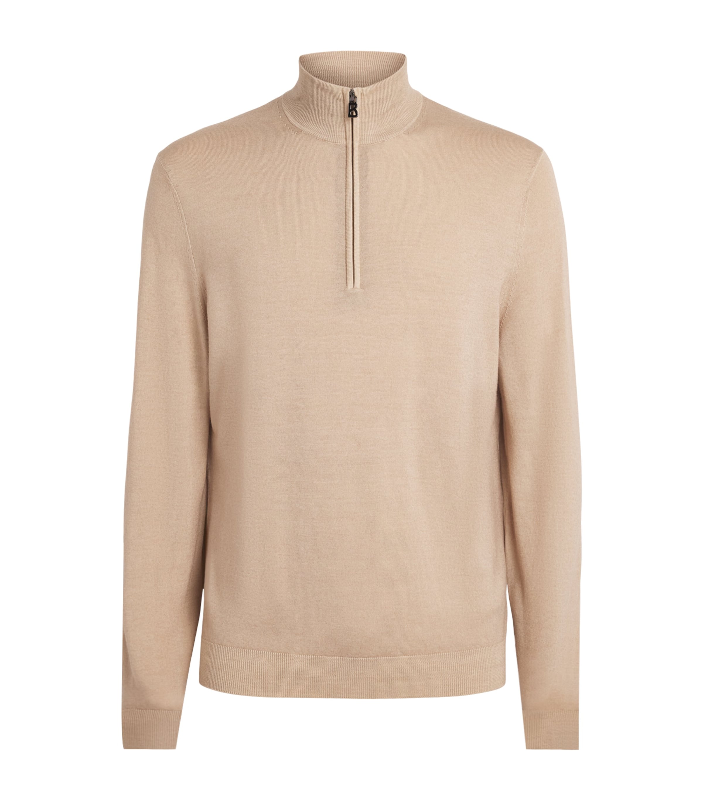 Bogner Mens Virgin Wool Ouri Quarter-Zip Sweater Beige Image 1