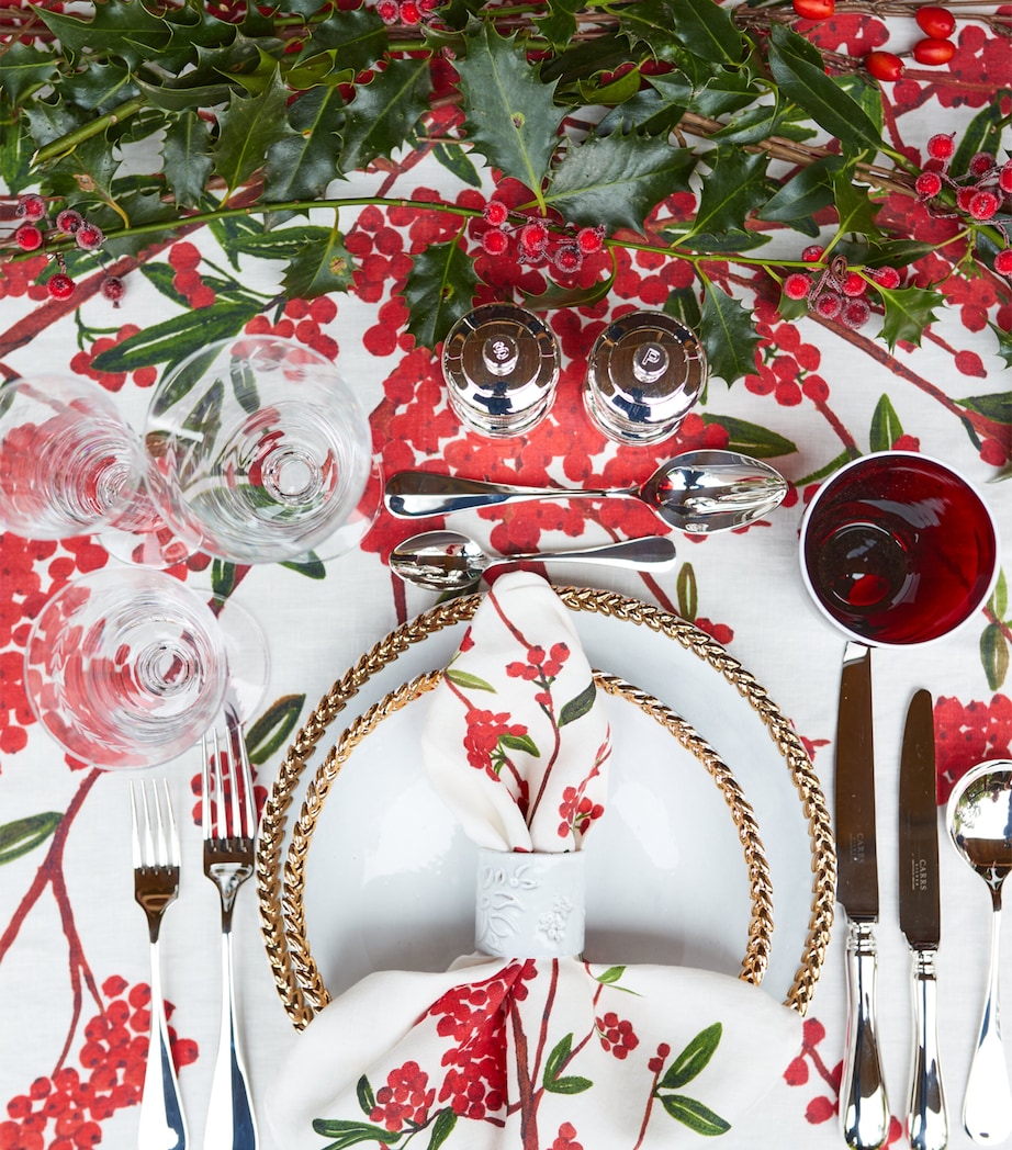 Summerill & Bishop Linen Les Airelles Napkin (50cm x 50cm) Red Image 5