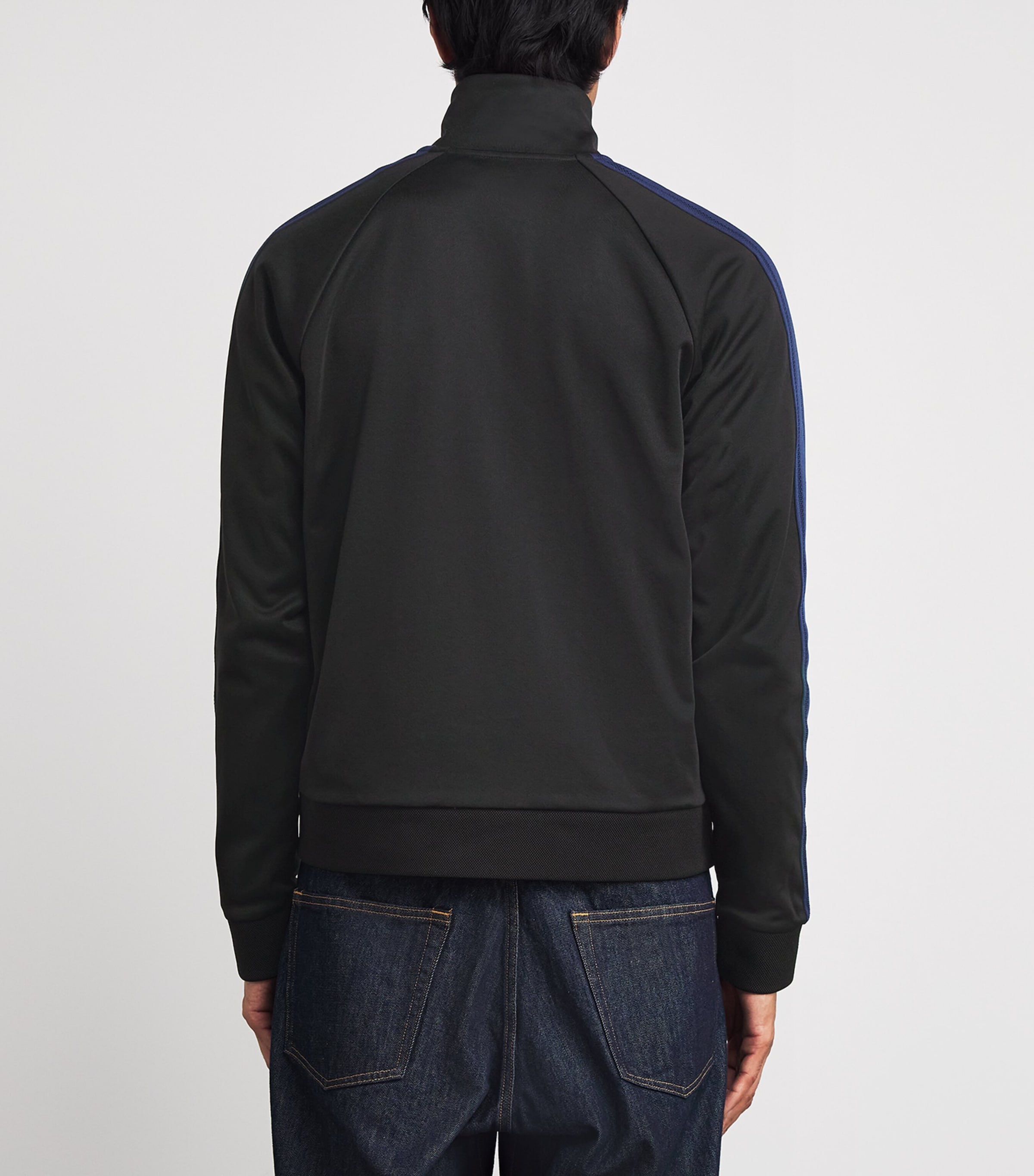 Contrast-Tape Track Jacket 102 BLACK Image 4