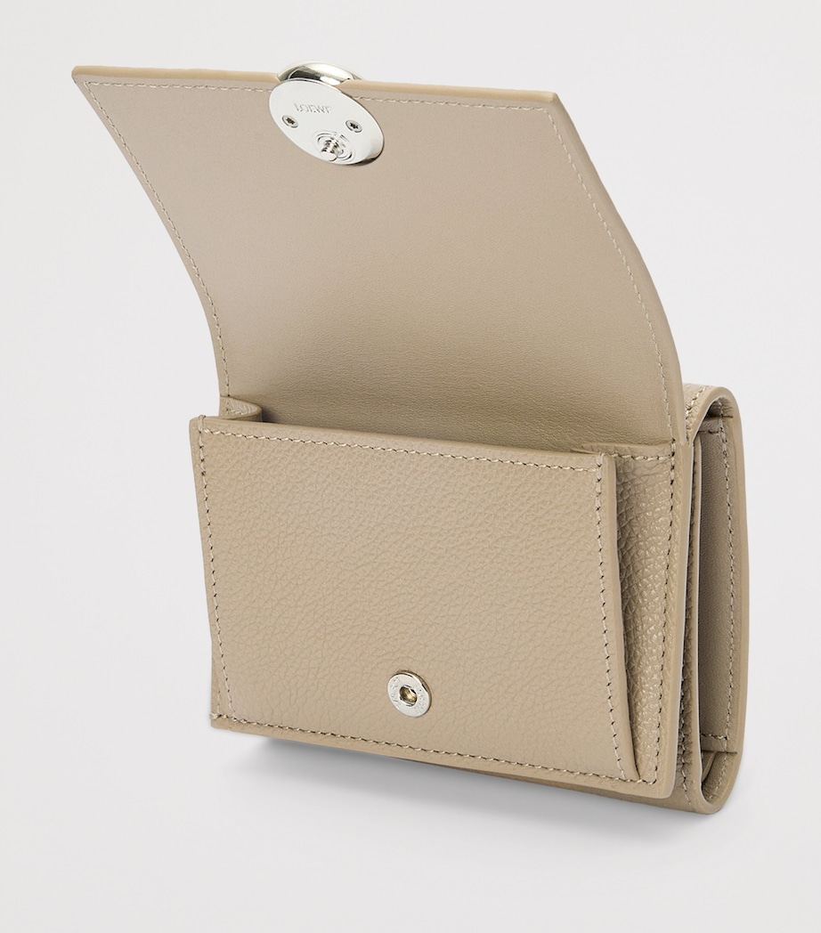 Leather Pebble Wallet CLAY Image 4