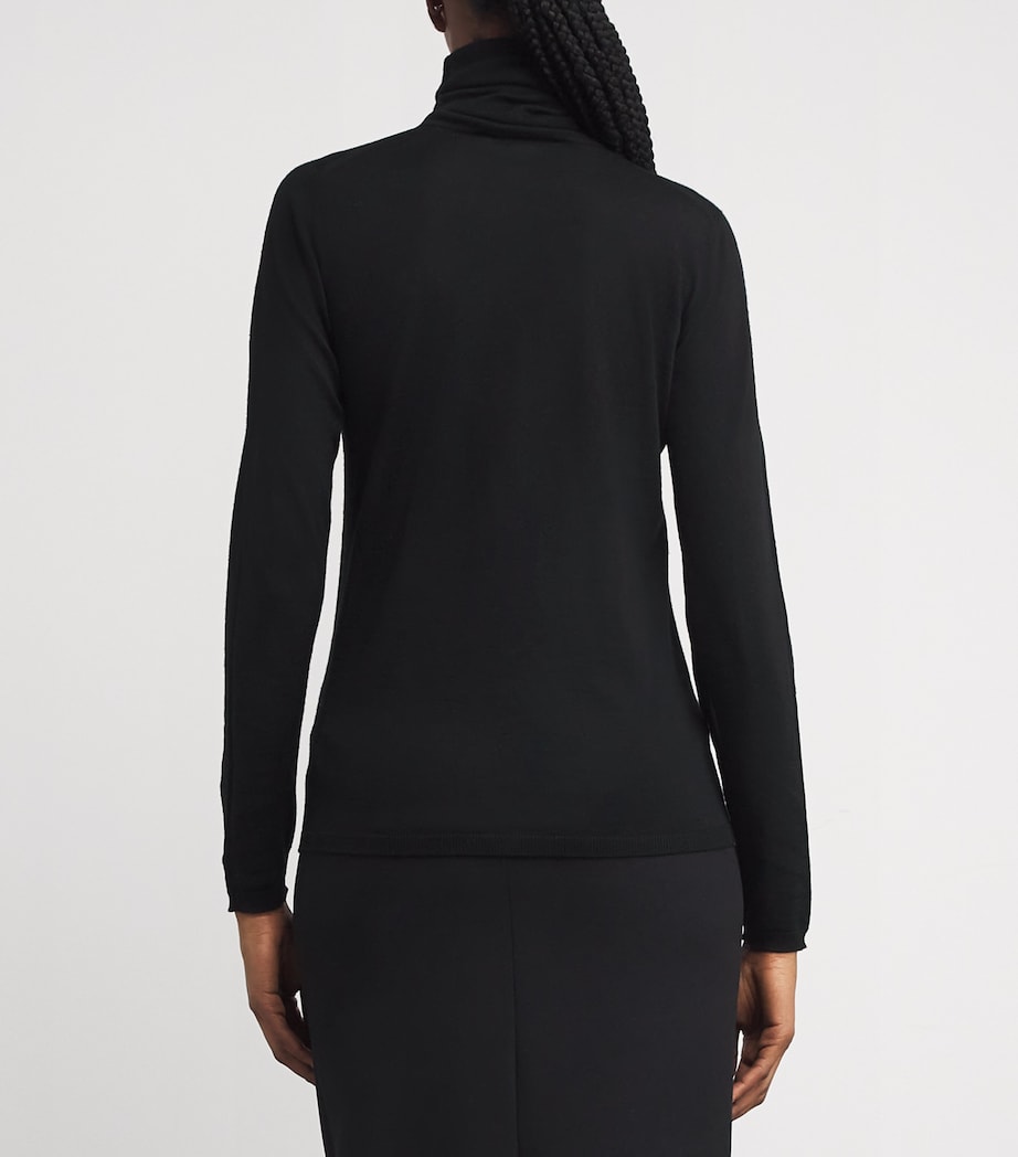 Virgin Wool Turtleneck Sweater BLACK Image 4