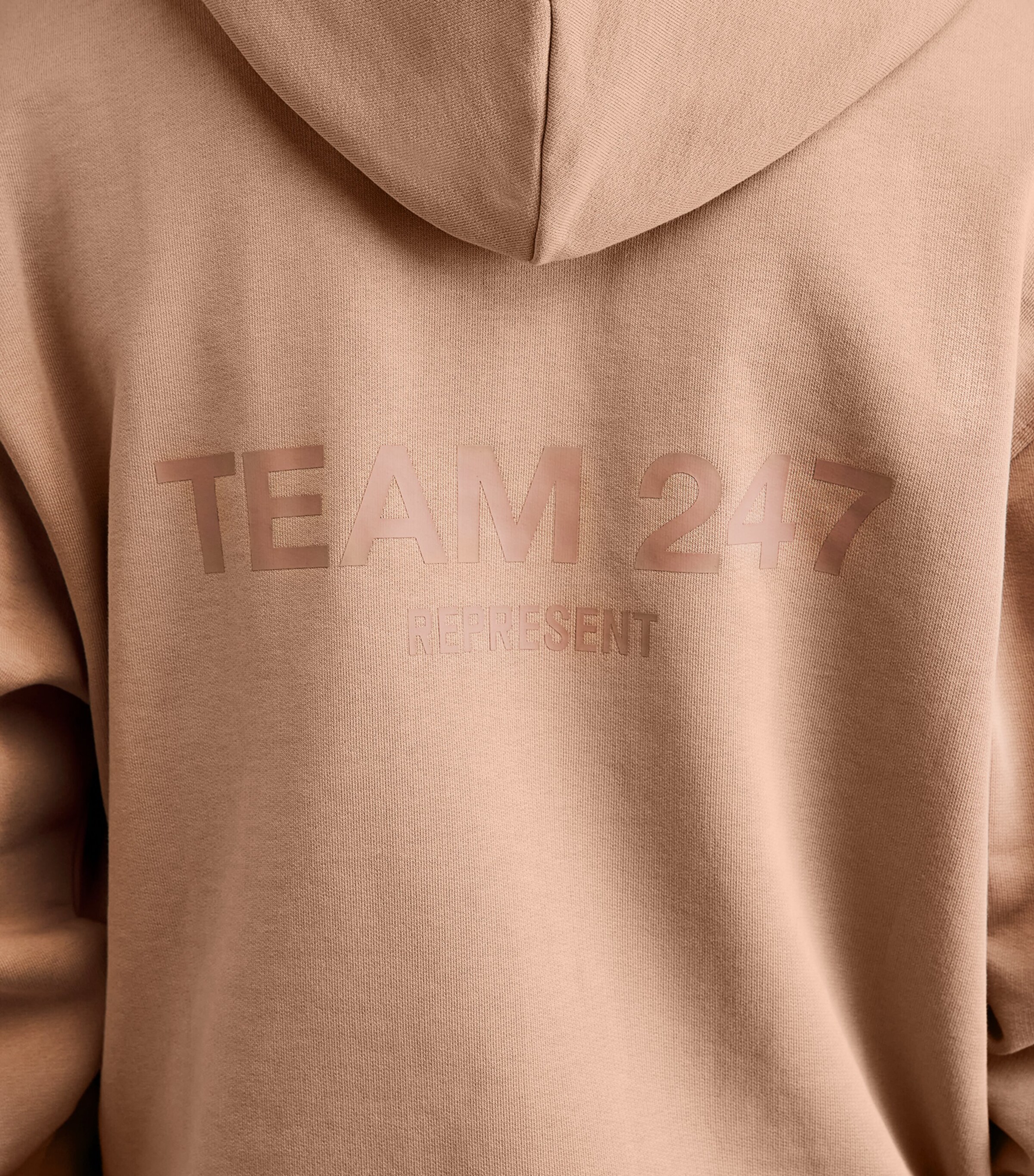 Represent 247 Mens Cotton Team 247 Hoodie Clay Image 3