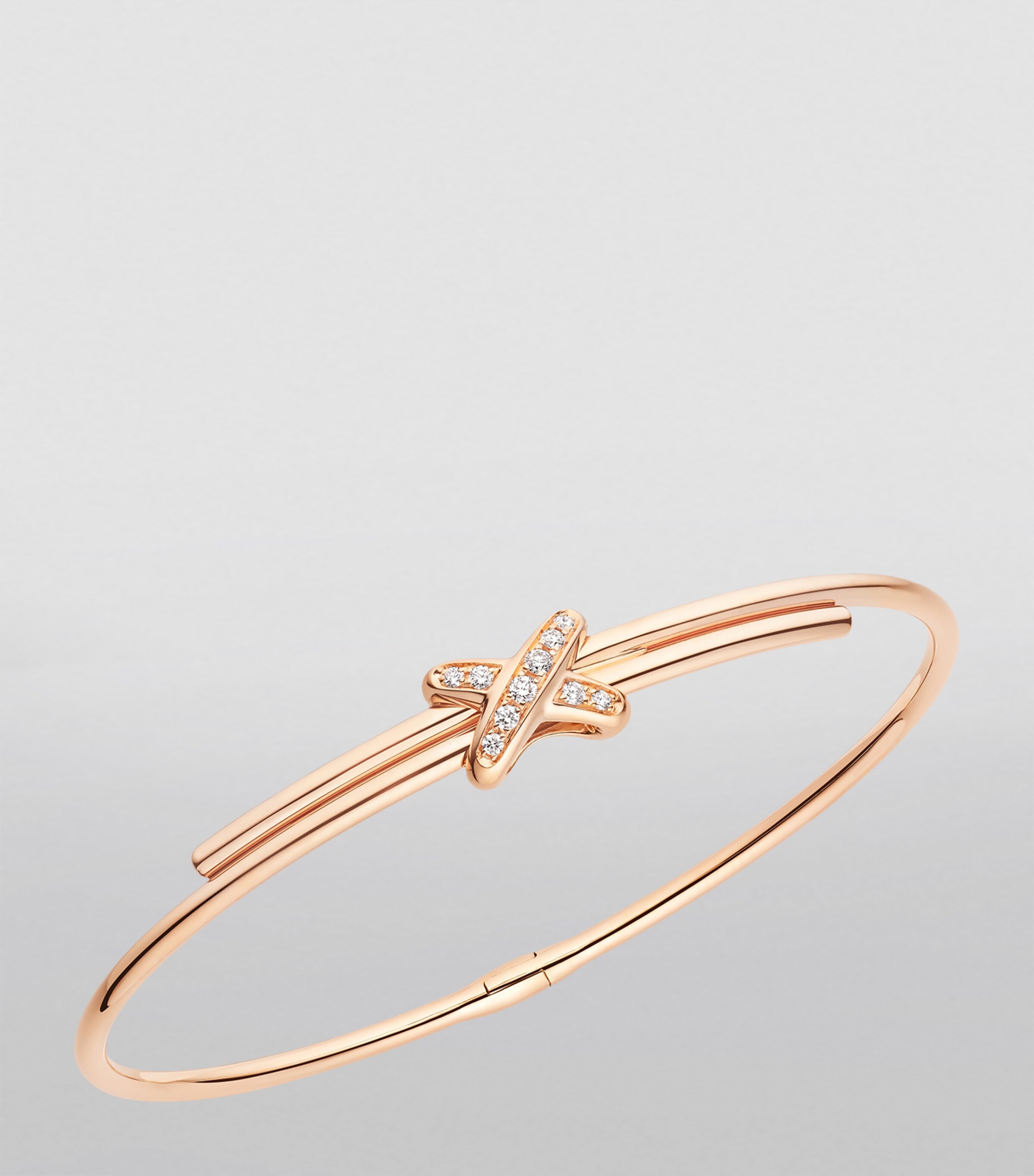 Rose Gold and Diamond Jeux de Liens Bangle PINK GOLD Image 2