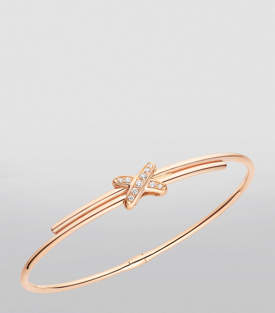 Rose Gold and Diamond Jeux de Liens Bangle PINK GOLD Image 2