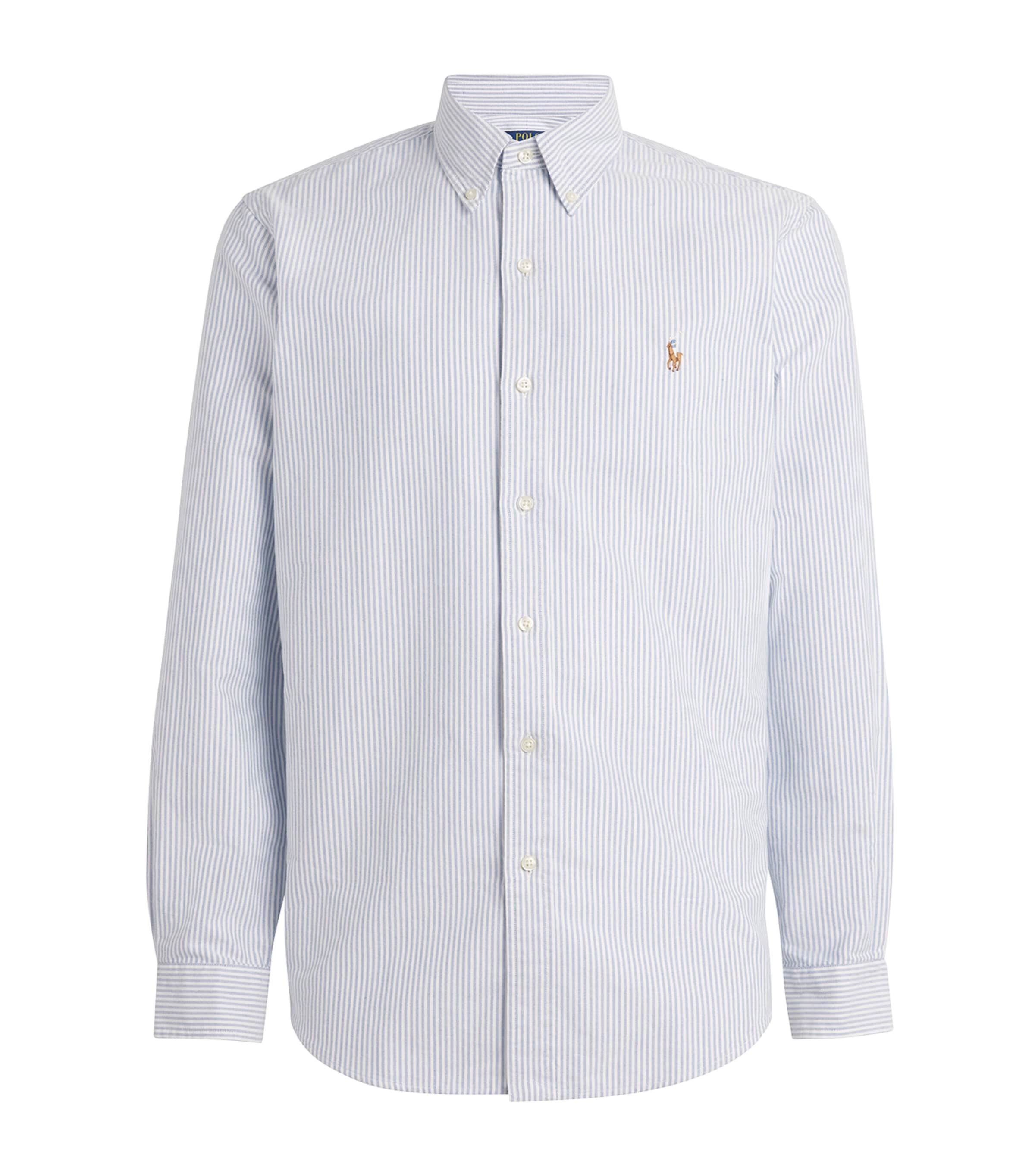 Polo Ralph Lauren Mens Striped Oxford Shirt Blue/white Stripe Image 1