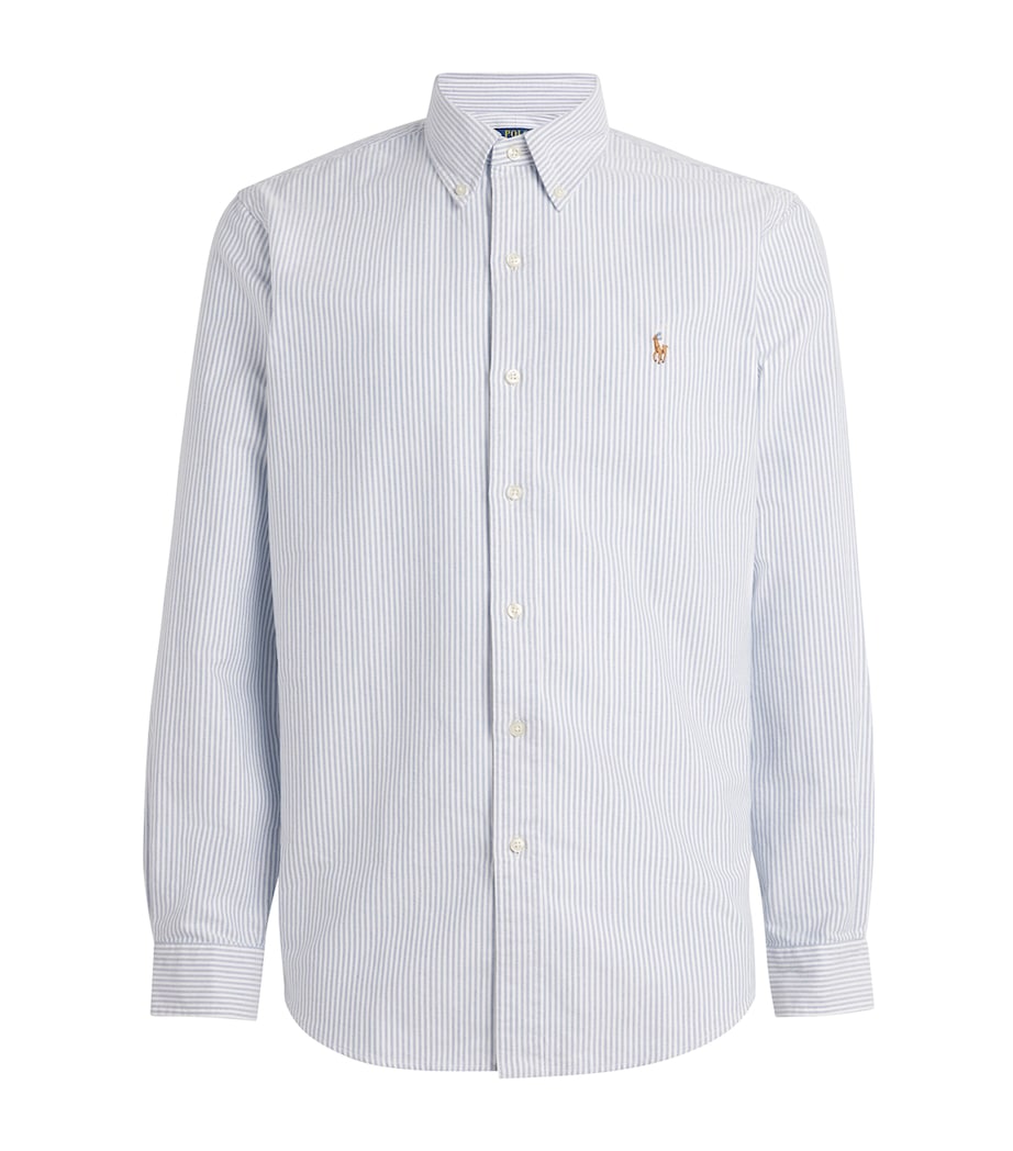 Polo Ralph Lauren Mens Striped Oxford Shirt Blue/white Stripe Image 1