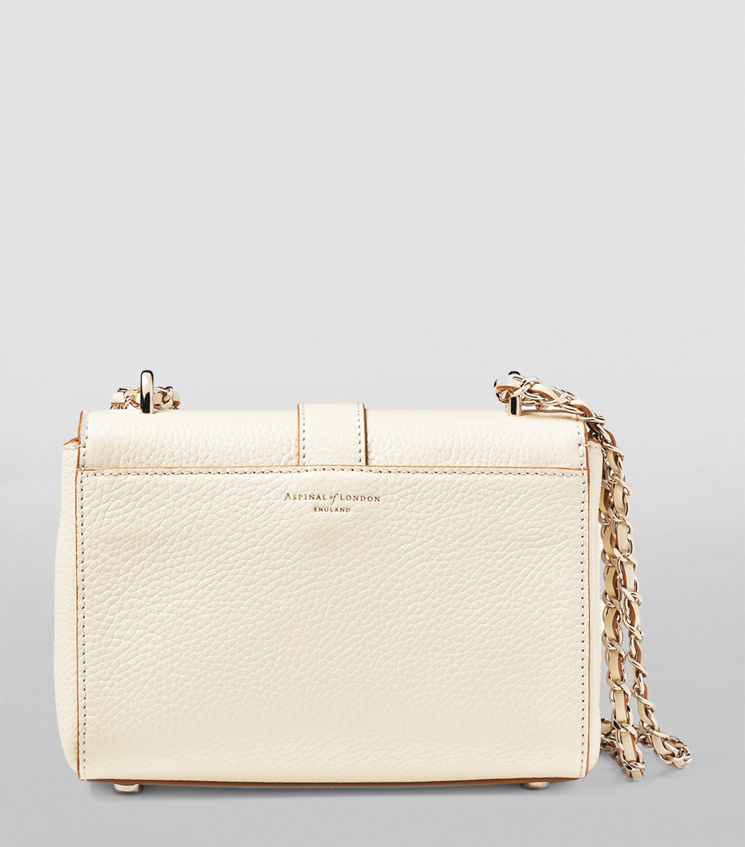Aspinal Of London Small Leather Lottie Cross-Body Bag Ivory Image 5
