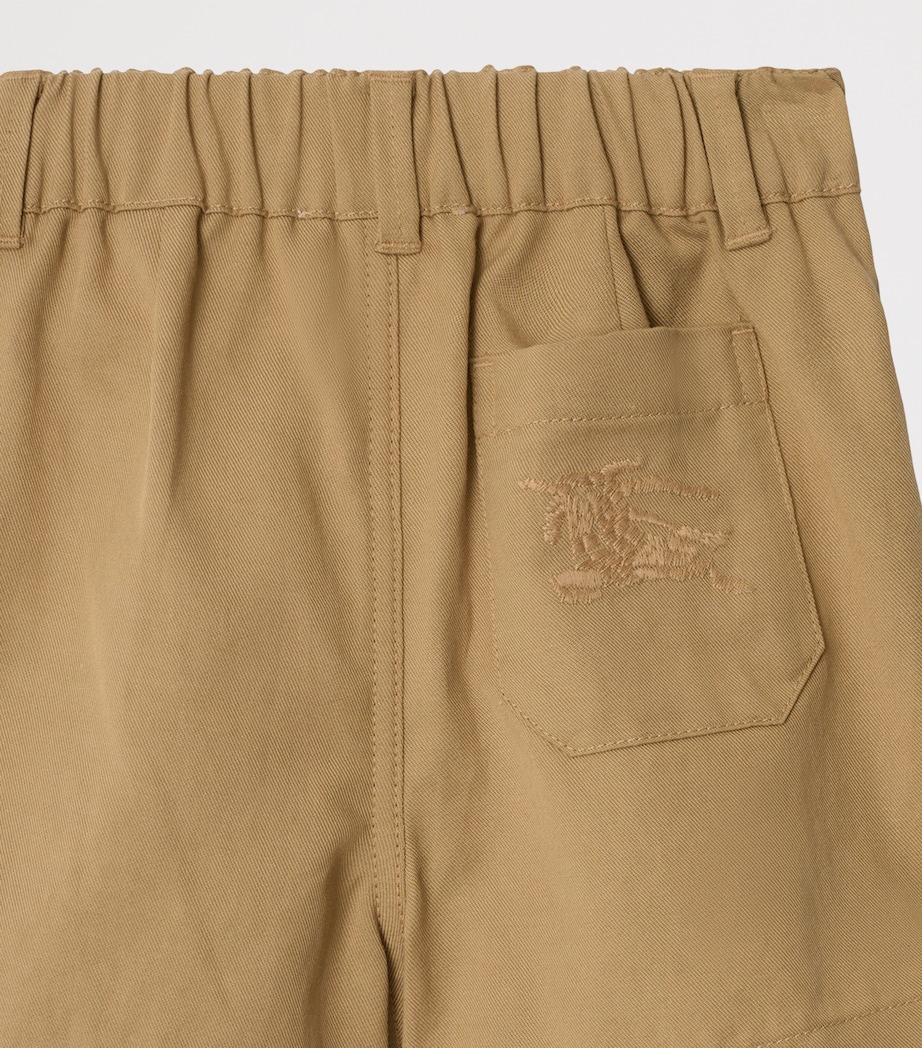 Burberry Kids Cotton-Blend Shorts (6-24 Months) Sand Image 3