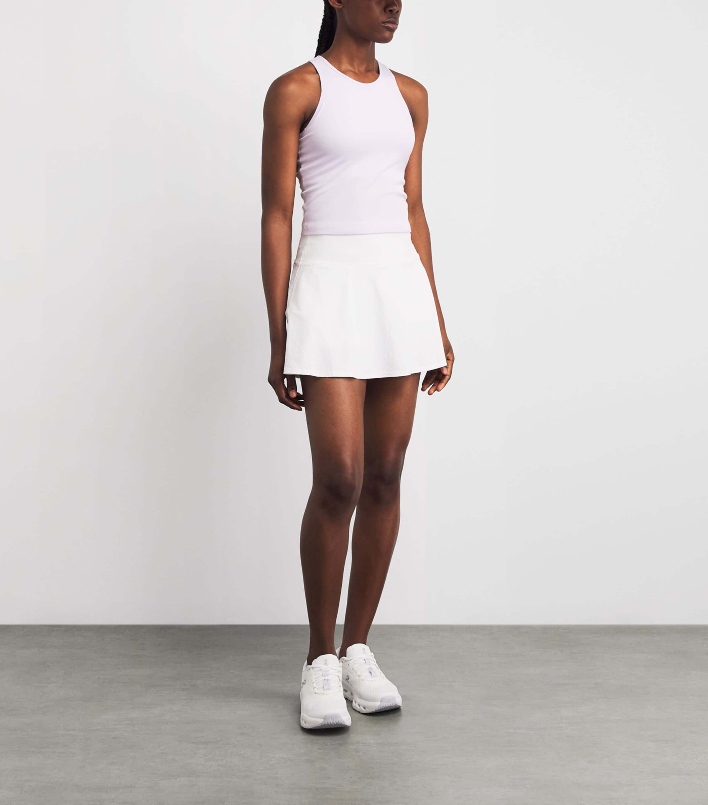 VUORI Womens Baseline Gingham Skirt White Image 2
