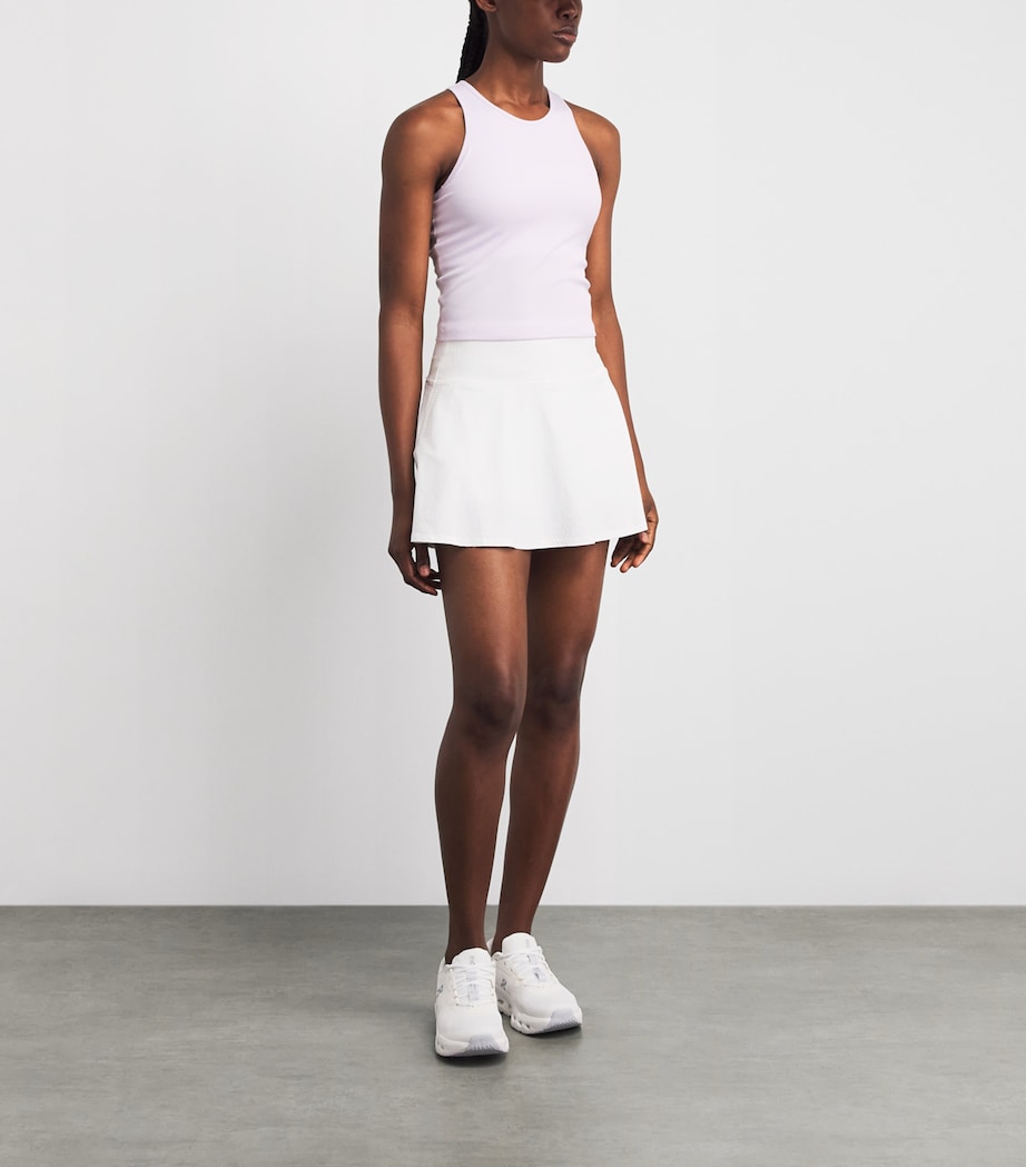 VUORI Womens Baseline Gingham Skirt White Image 2