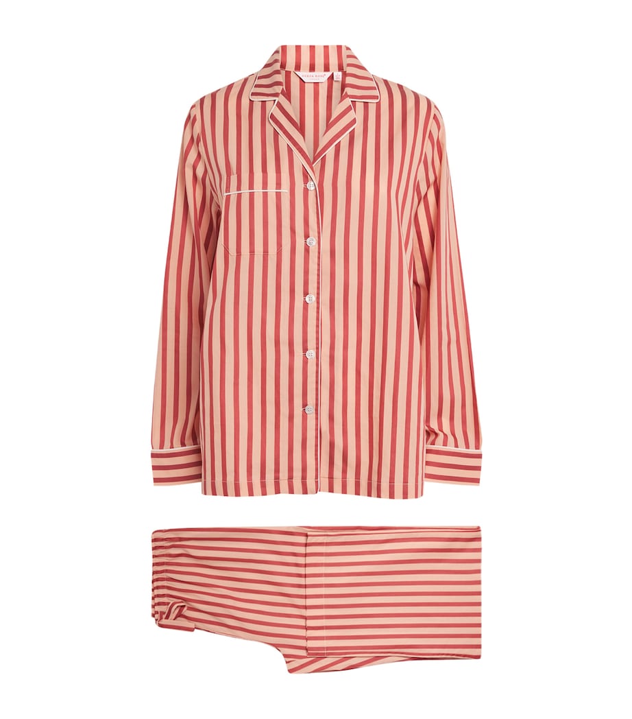 Cotton Capri Pyjama Set RED/RED Image 1