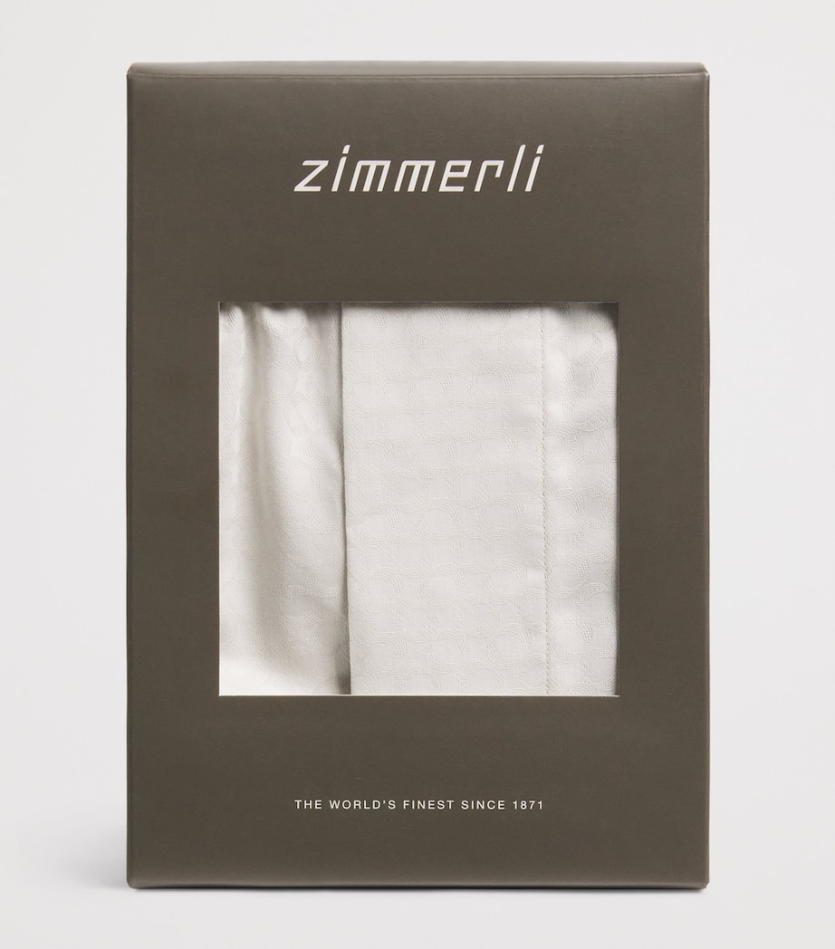 Zimmerli Mens Cotton Luxury Jacquard Boxer Shorts Sphere Beige Image 4