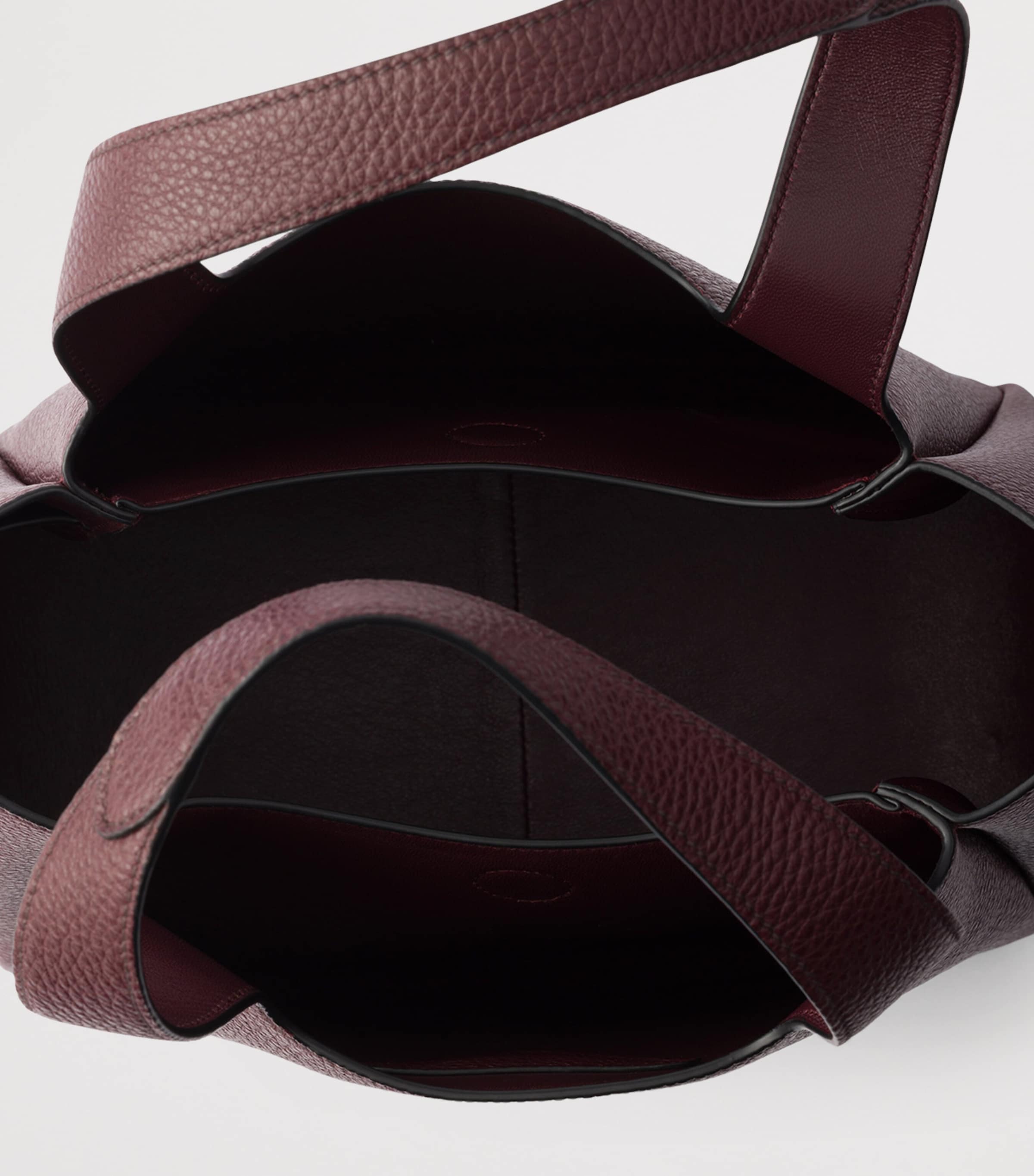 Prada Burgundy Small Leather Tote Bag | Harrods UK