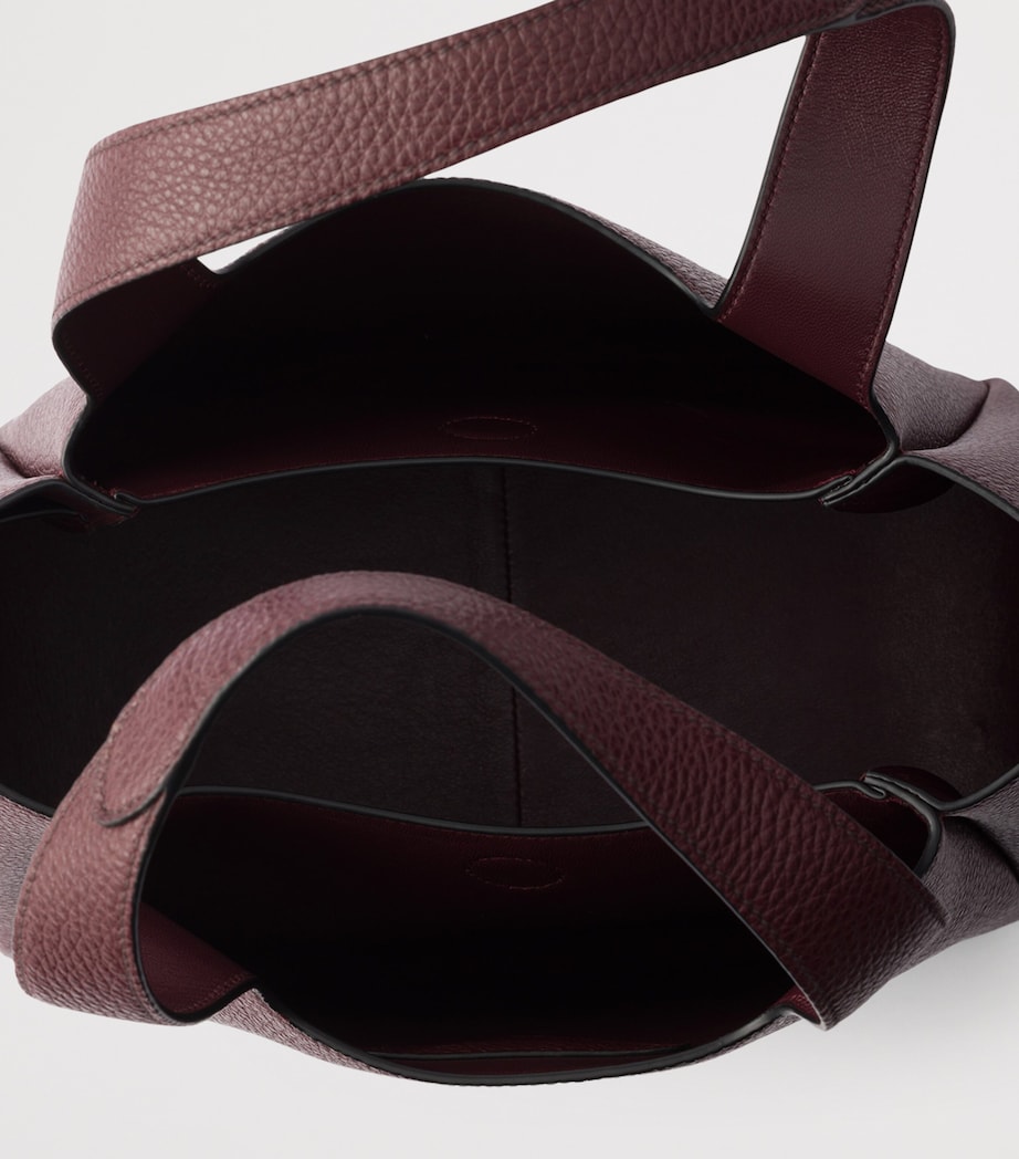 Small Leather Tote Bag F04Q5 Image 4