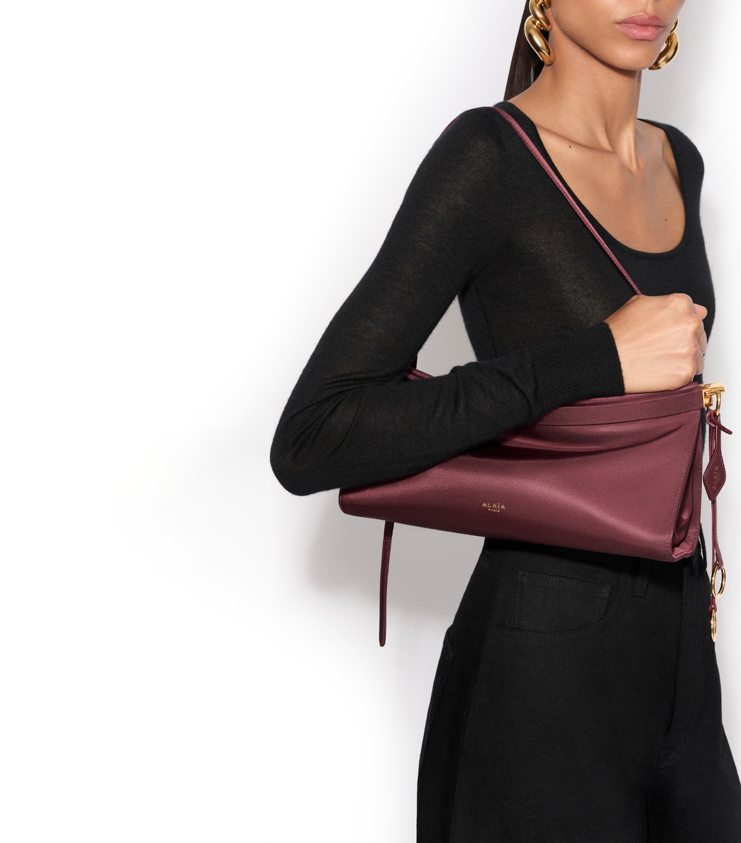 Alaïa Medium Le Click East West Shoulder Bag Transparent Image 2