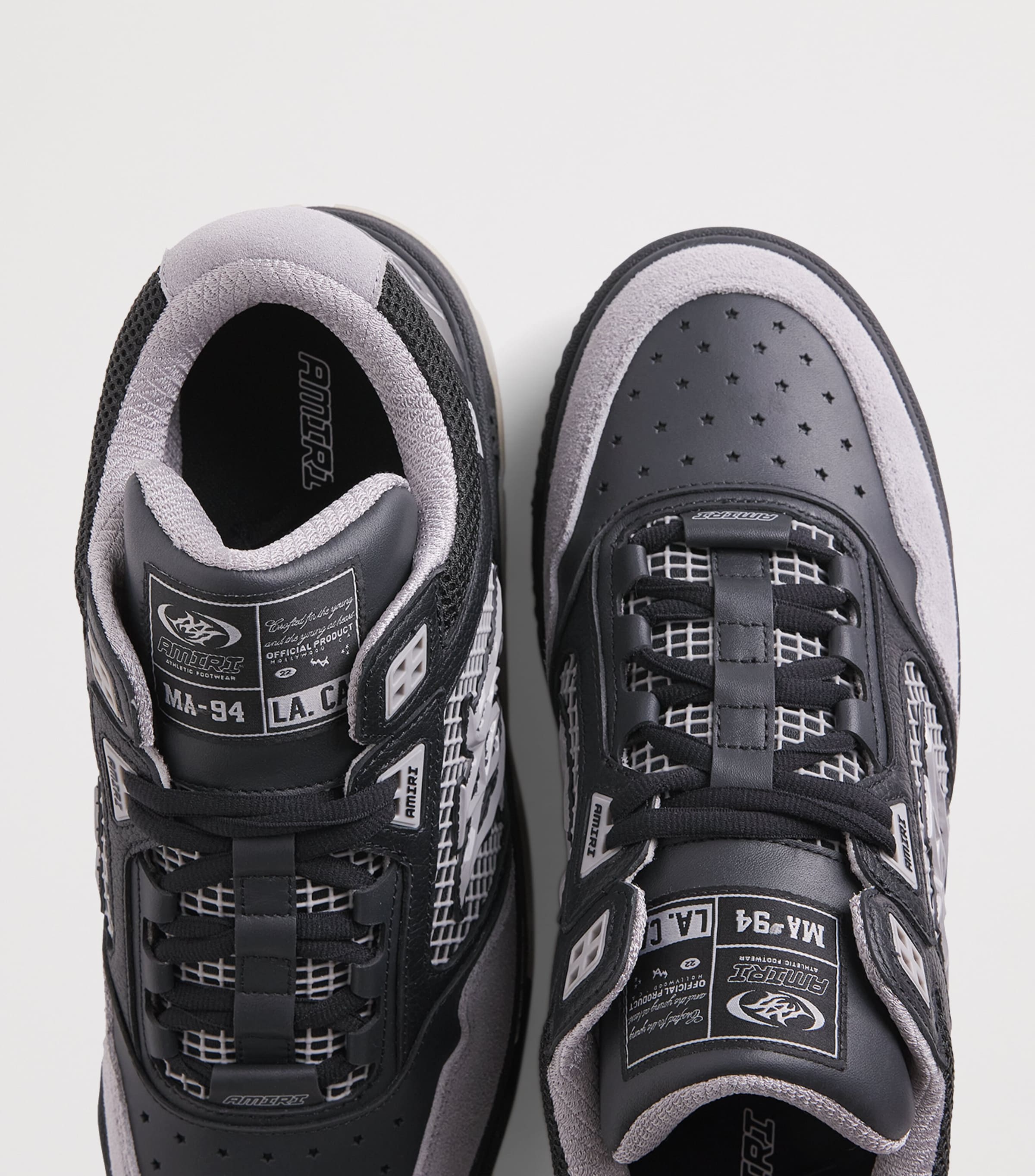 AMIRI Leather MA-94 Sneakers Black Grey Image 7