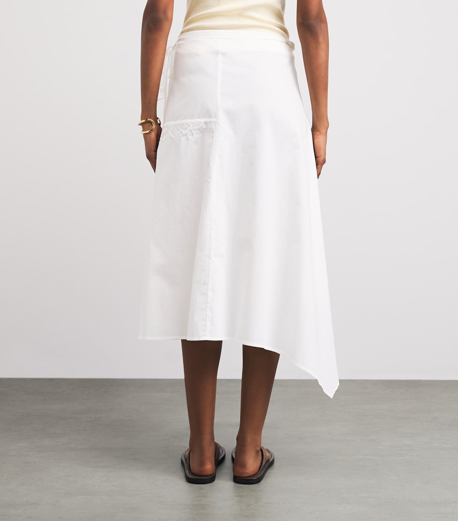 SIR. Womens Cotton Klara Midi Skirt Ivory Image 5