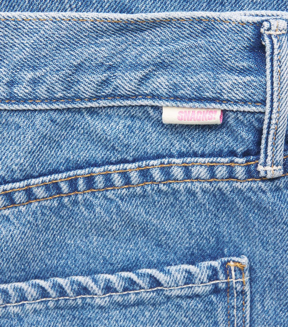 MOTHER Womens The Lemon Twist Sneak Wide-Leg Jeans Rolling In The Dough Image 6