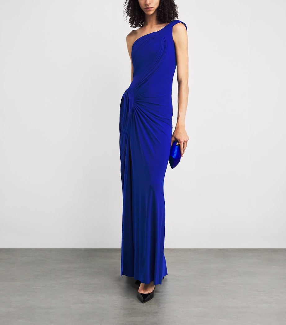 One-Shoulder Nova Gown ULTRAMARINE BLUE Image 2