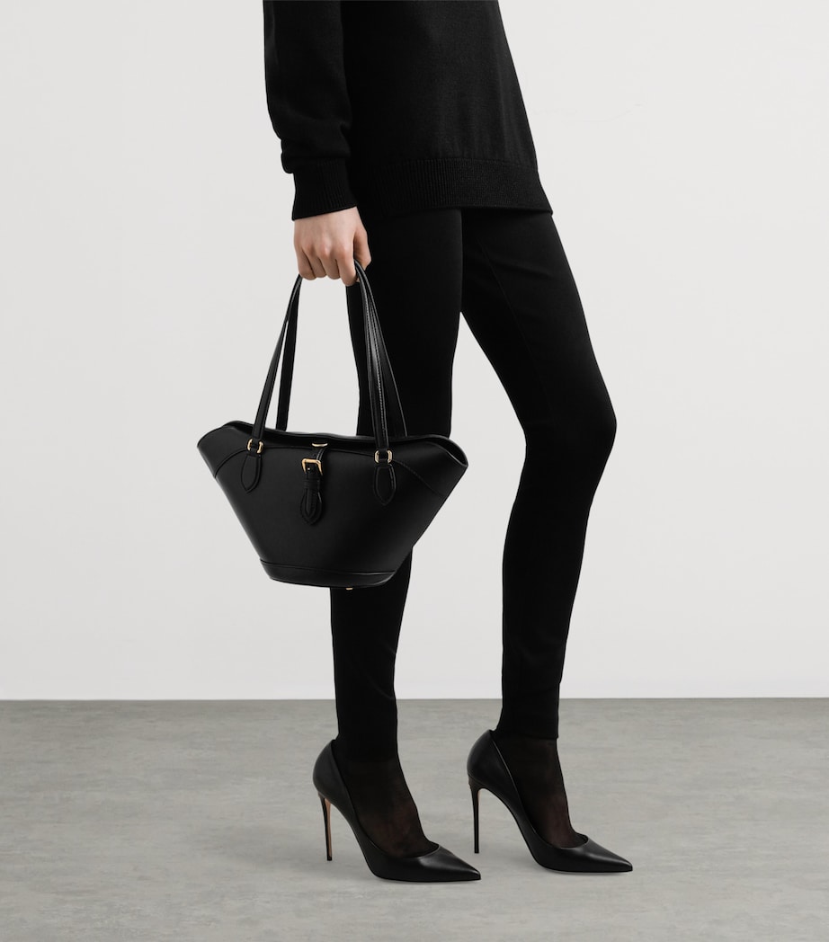 Leather Capri Shoulder Bag 80999-BLACK Image 2