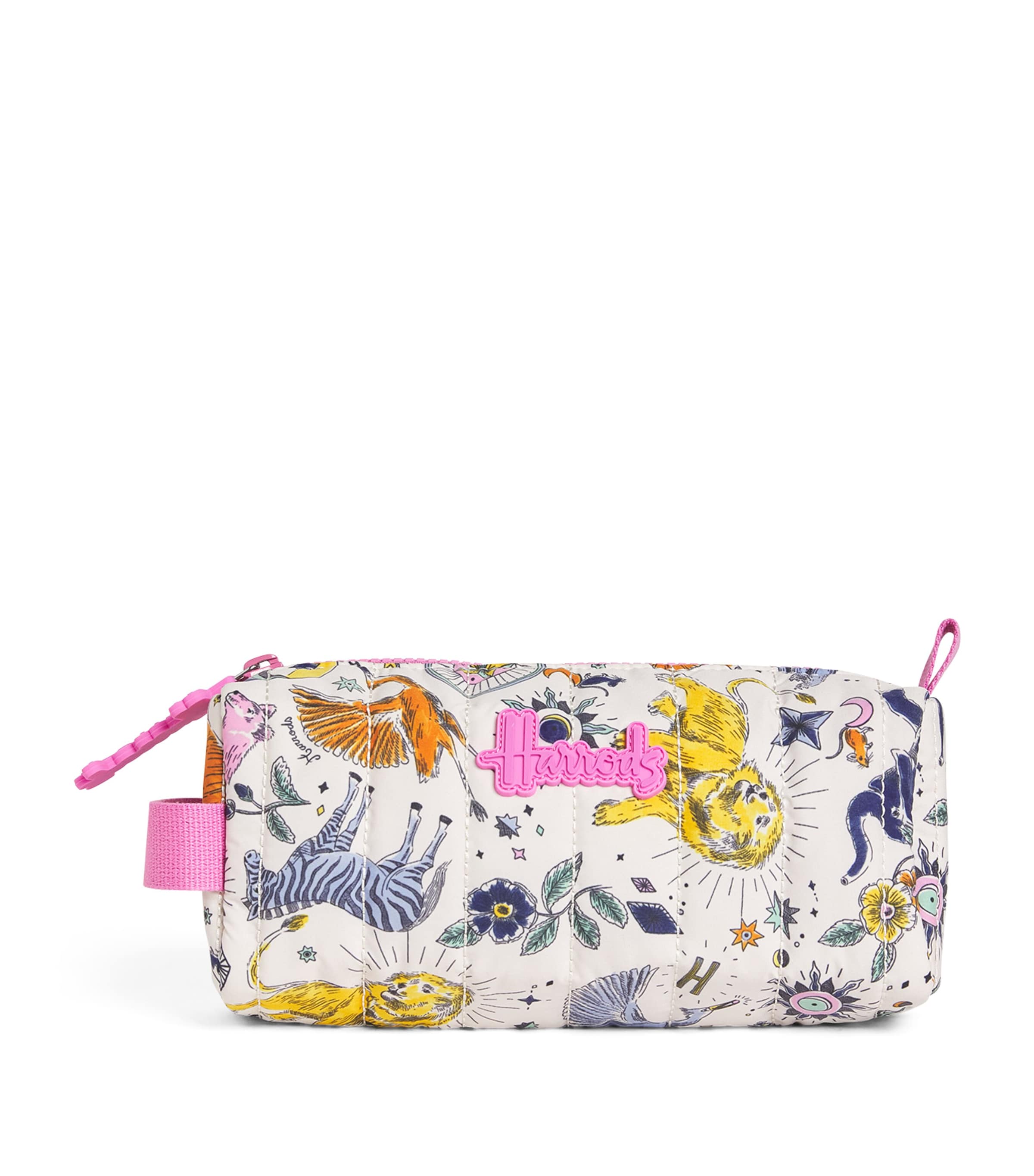 Harrods Quilted Light Sky Pencil Case In White