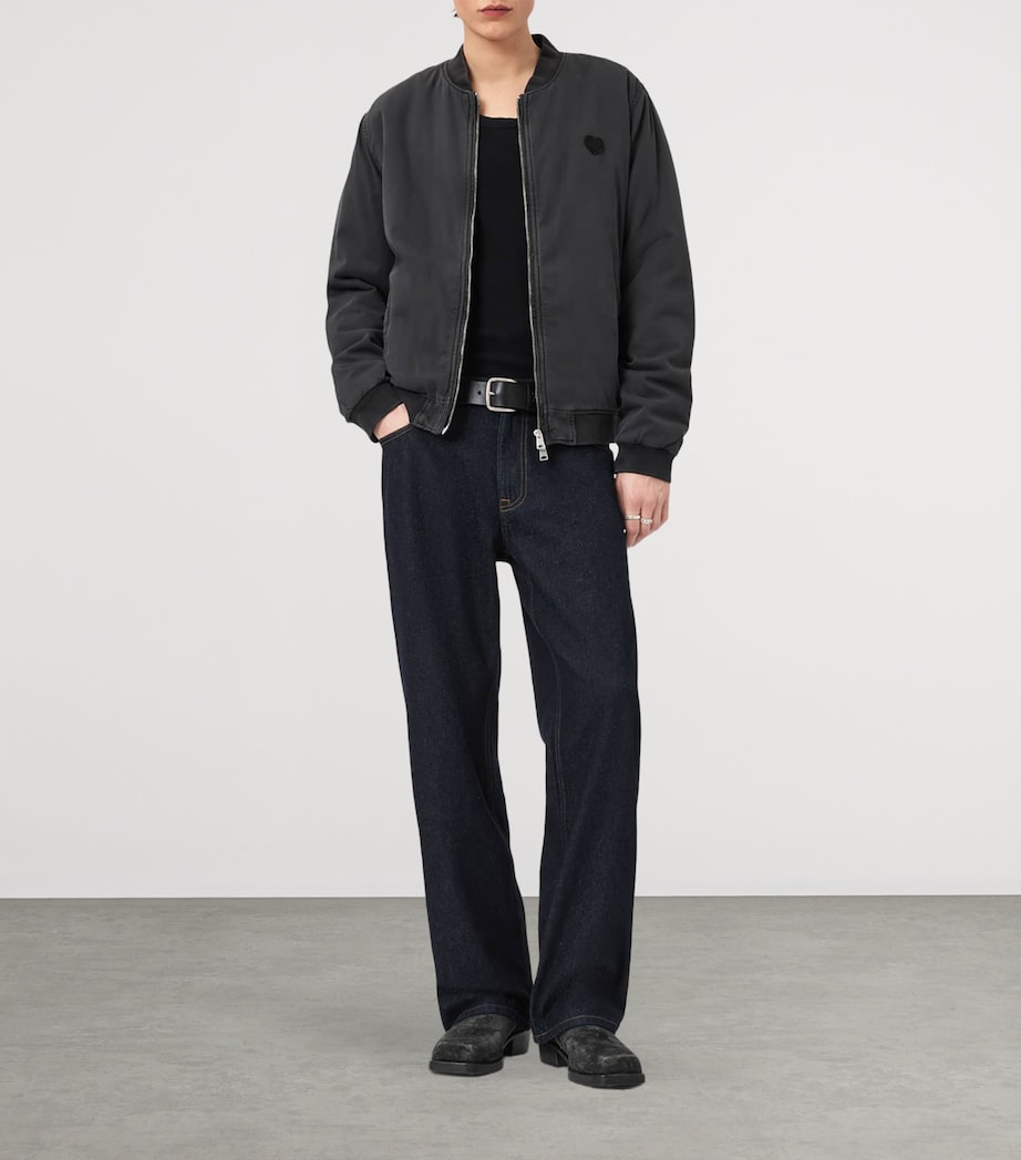 AllSaints Mens Mullen Straight Jeans Rinse Selvedge Image 2