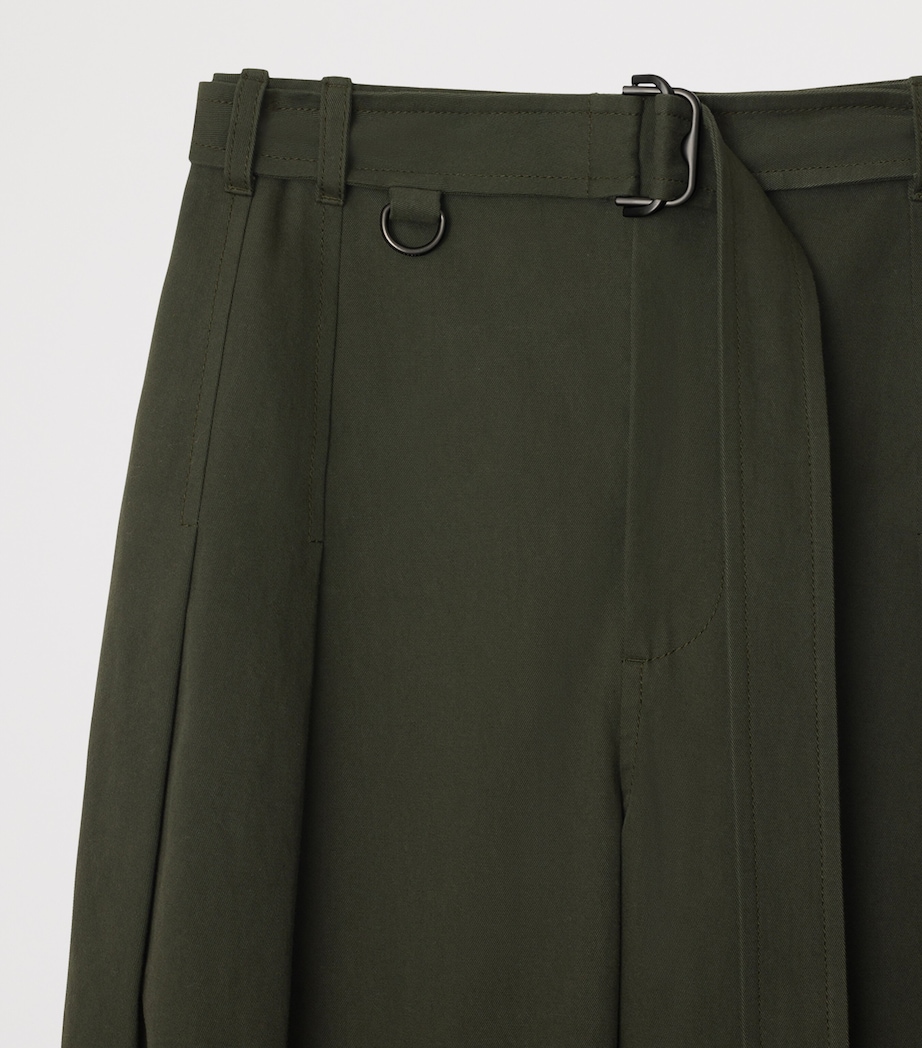 Gabardine Belted Trousers SHALE Image 4