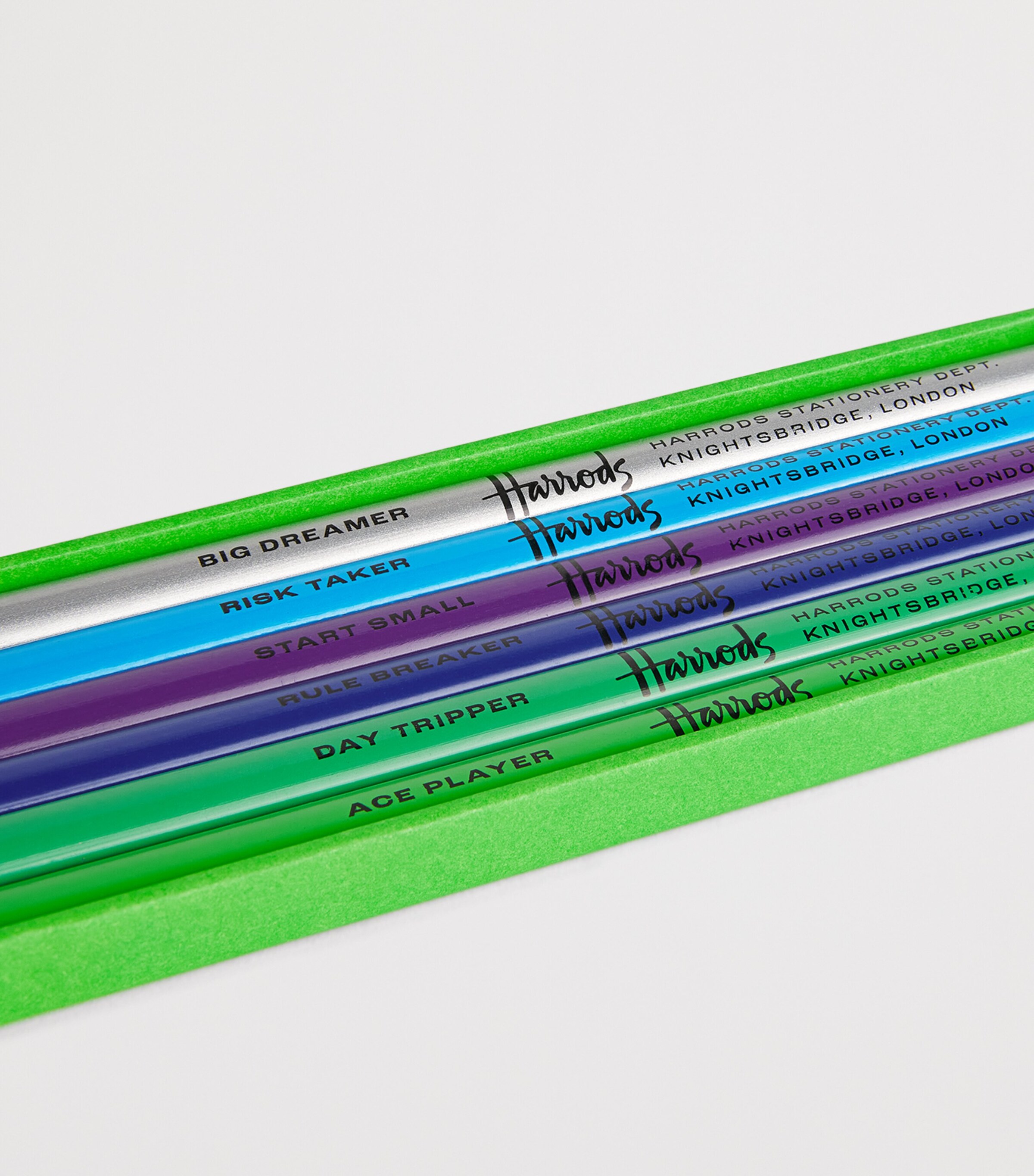 Harrods Logo Pencils (Set of 6) Blue Image 3