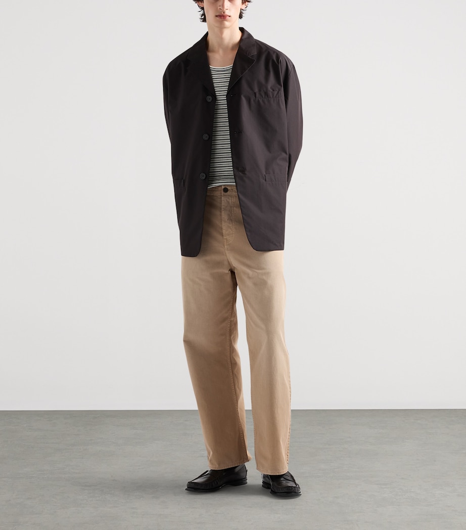 Prada Mens Cotton Gabardine Trousers Neutral Image 2