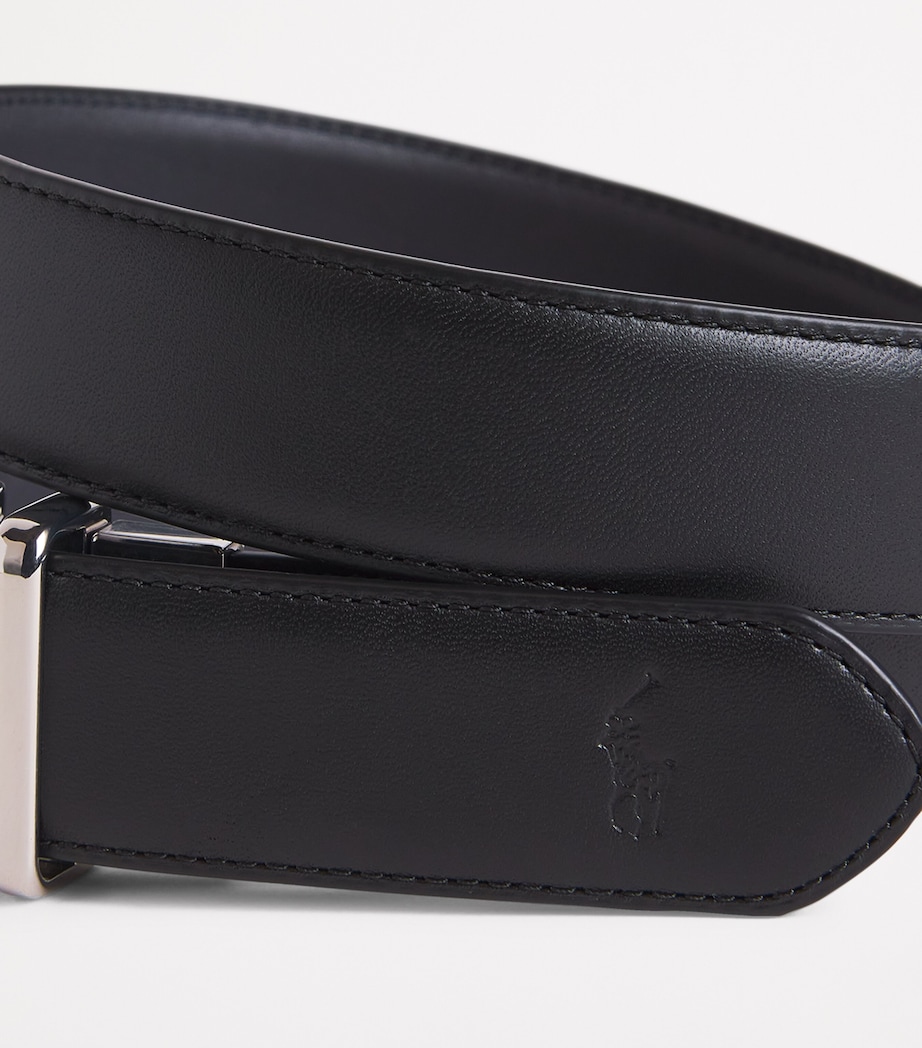 Leather Reversible Belt BLACK Image 6