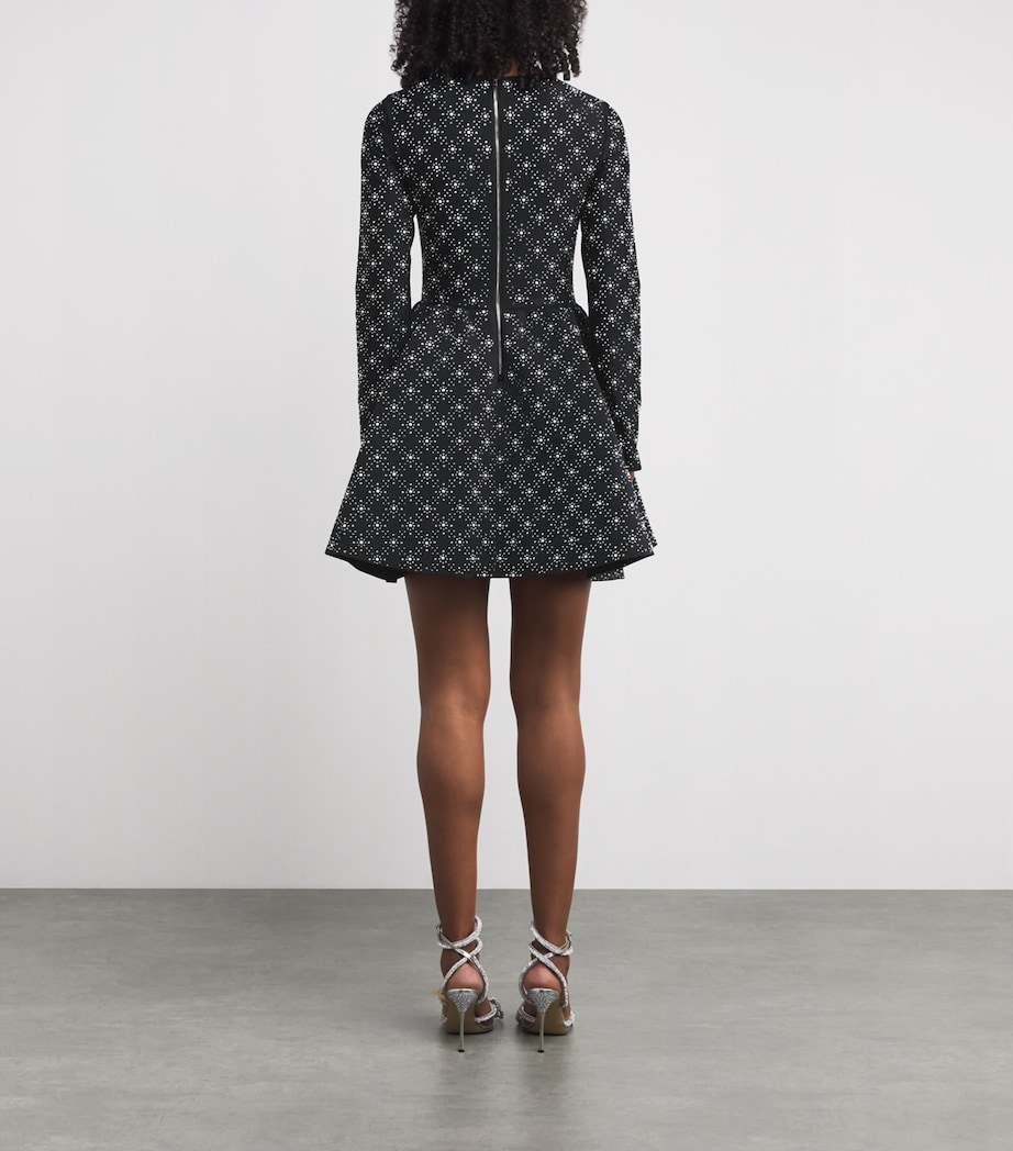 Embellished Mini Skater Dress BLACK Image 3