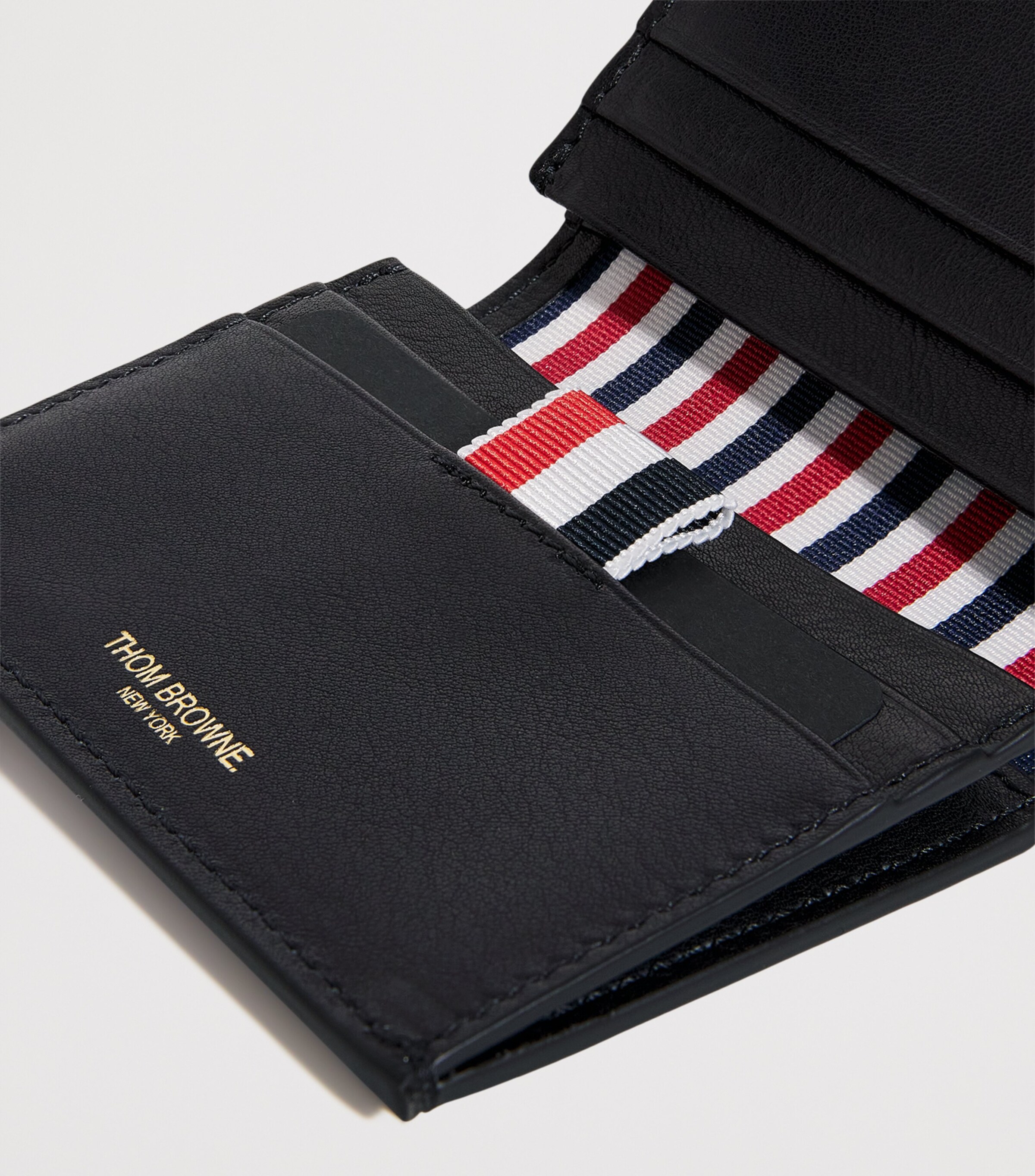 Leather Bifold Card Holder BLACK Image 4