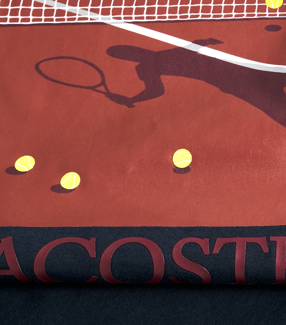 Lacoste Mens x Roland-Garros Cotton Logo T-Shirt Navy Blue Image 6