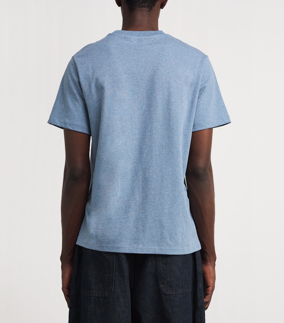 Cotton Logo T-Shirt BLEU GRIS CHINE/BLEU Image 4