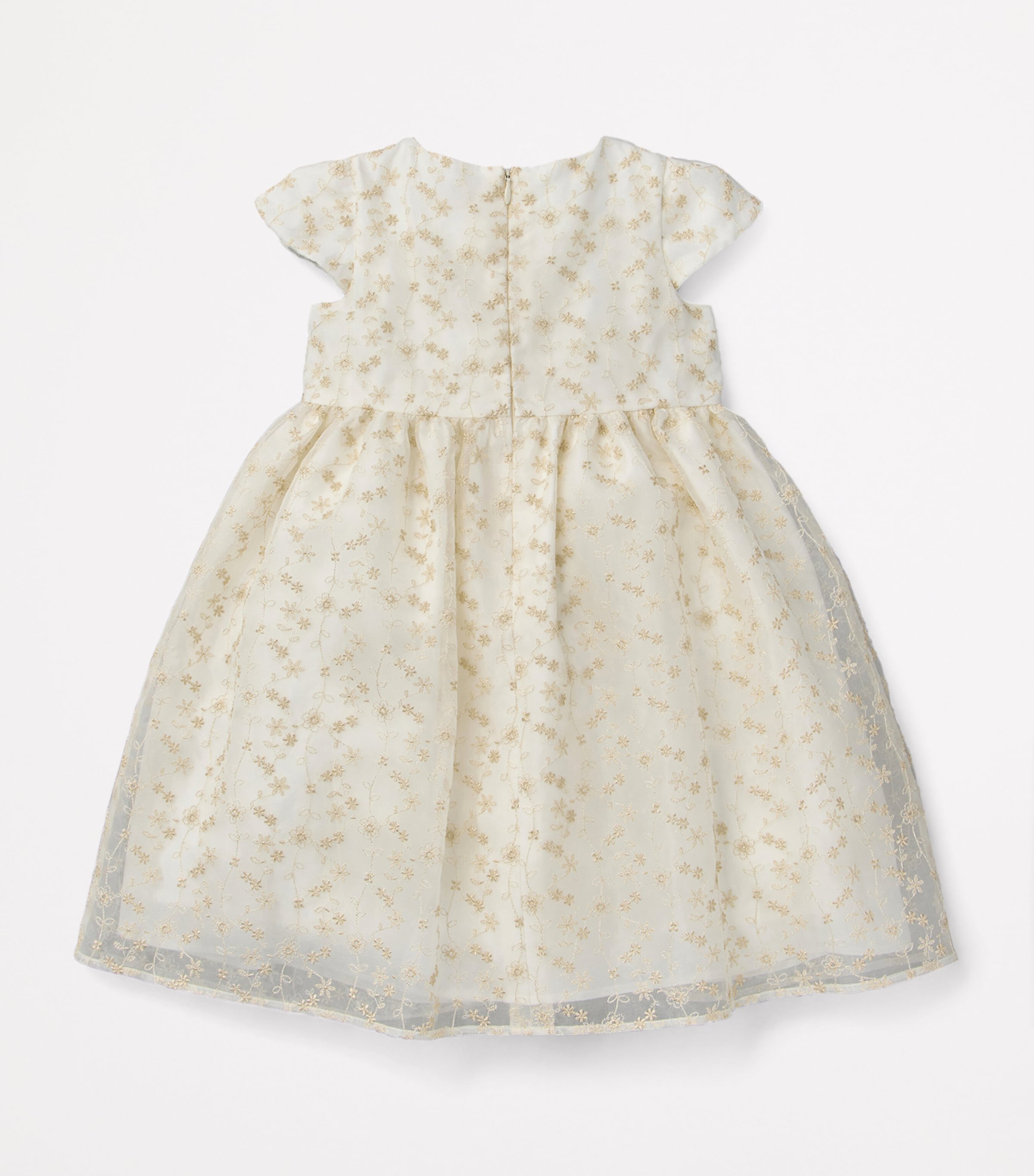 Silk Floral Embroidery Dress (3-7 Years) 1 Image 5