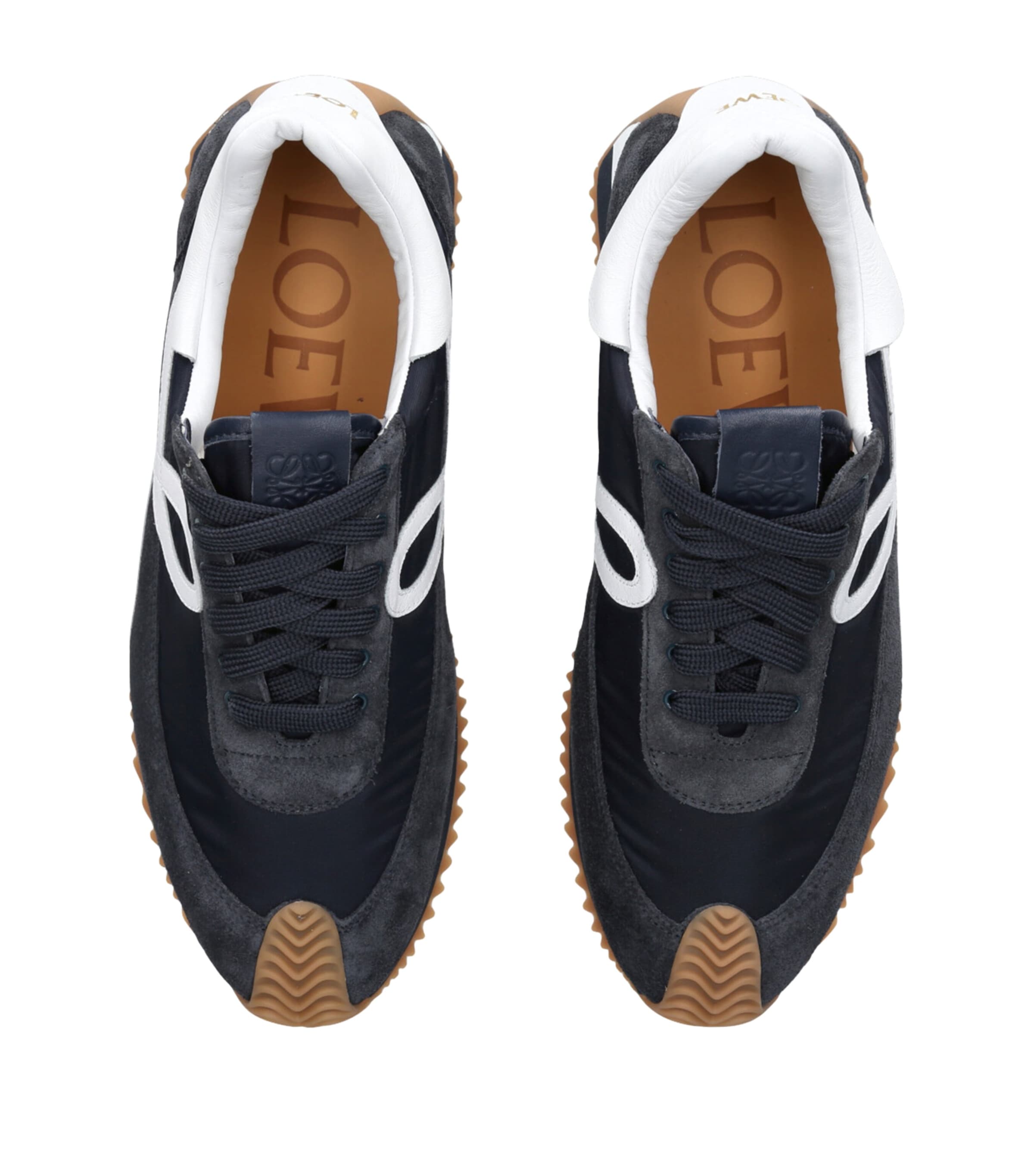 LOEWE Suede-Panel Flow Runner Sneakers Blue/dark Image 4