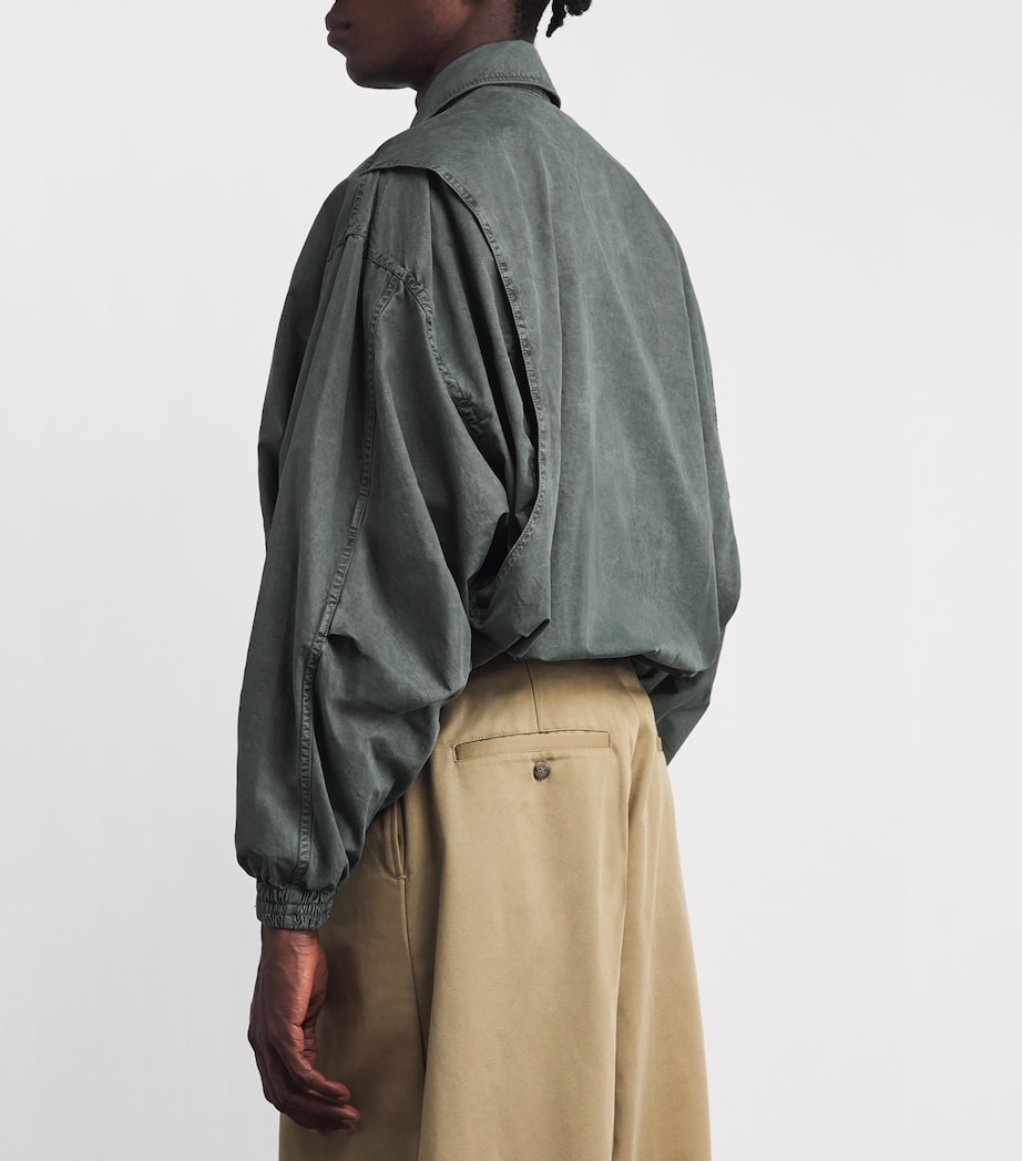 Willy Chavarria Mens Cotton Wasko Jacket Green Image 4