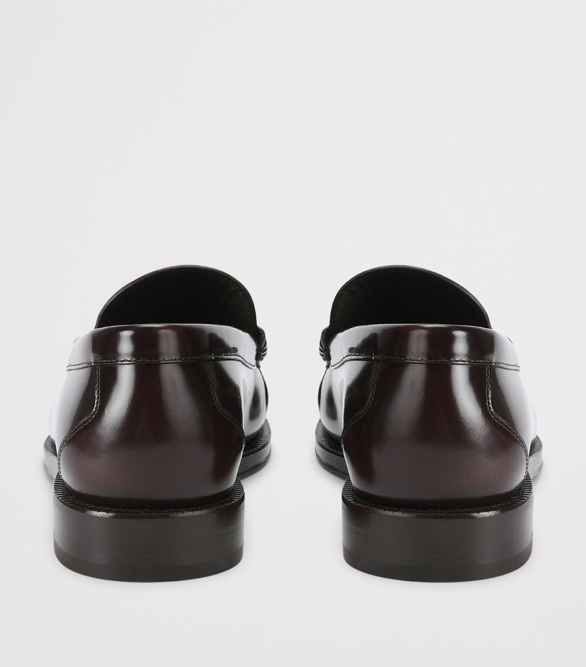 Brunello Cucinelli Patent Leather Penny Loafers Dark Brown Image 2