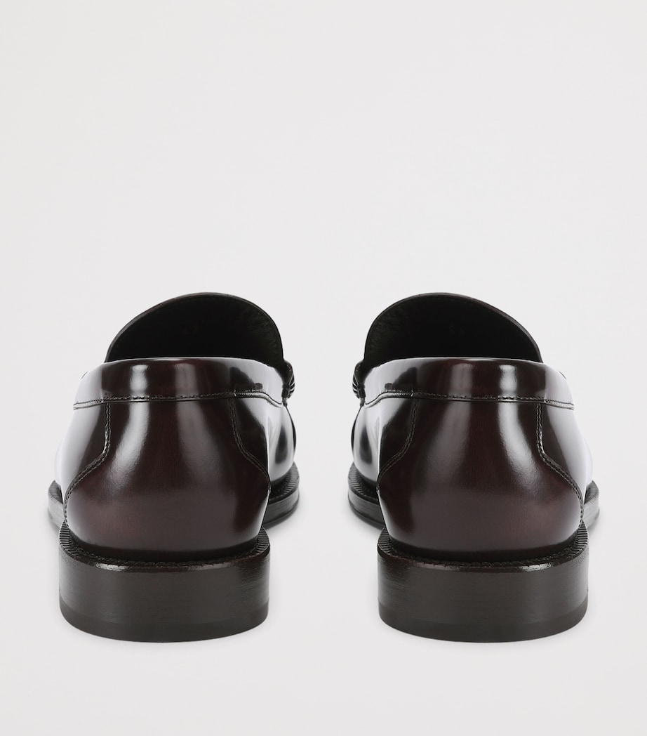 Brunello Cucinelli Patent Leather Penny Loafers Dark Brown Image 2