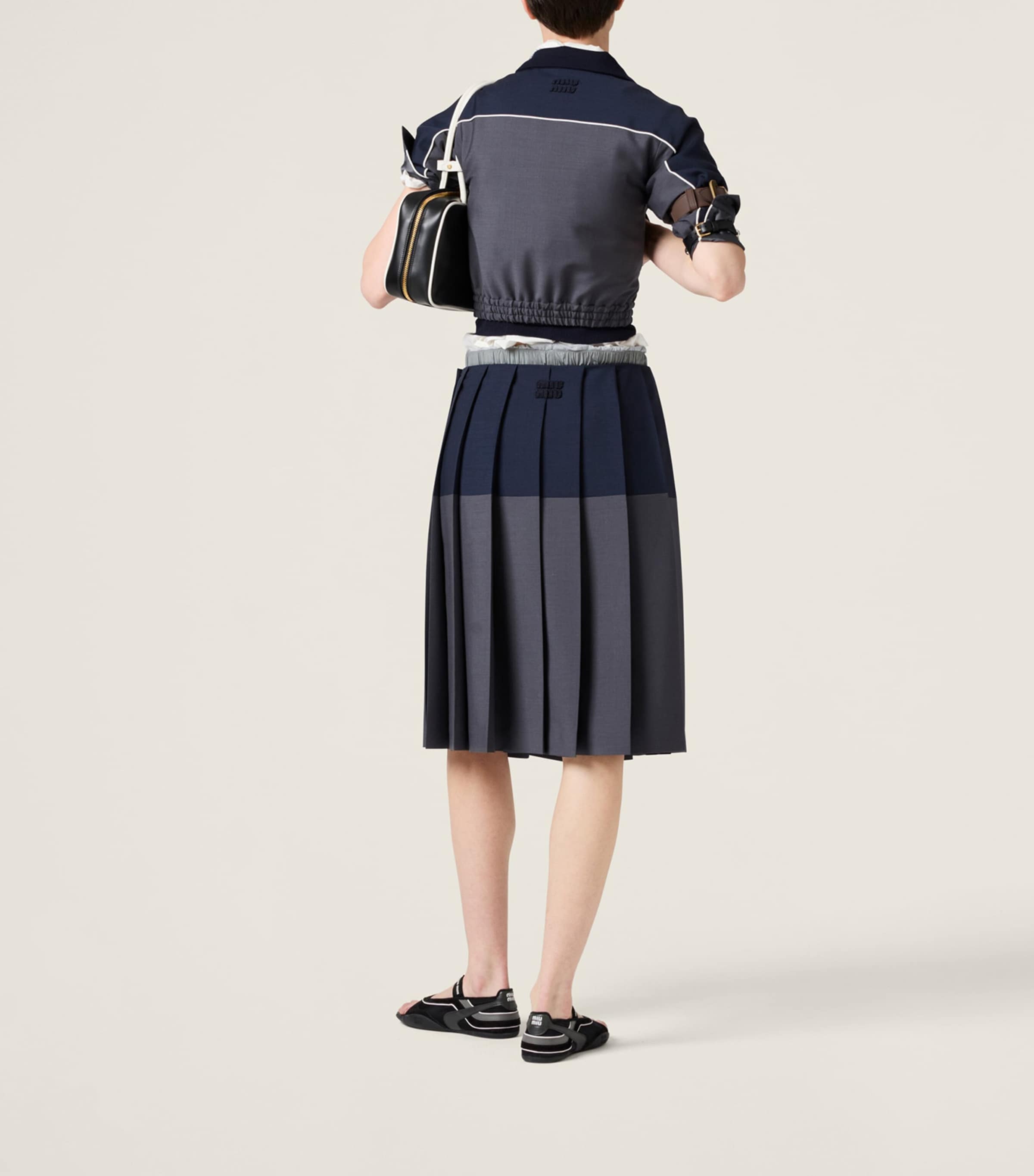 Miu Miu Womens Mohair-Blend Bomber Jacket Image 3
