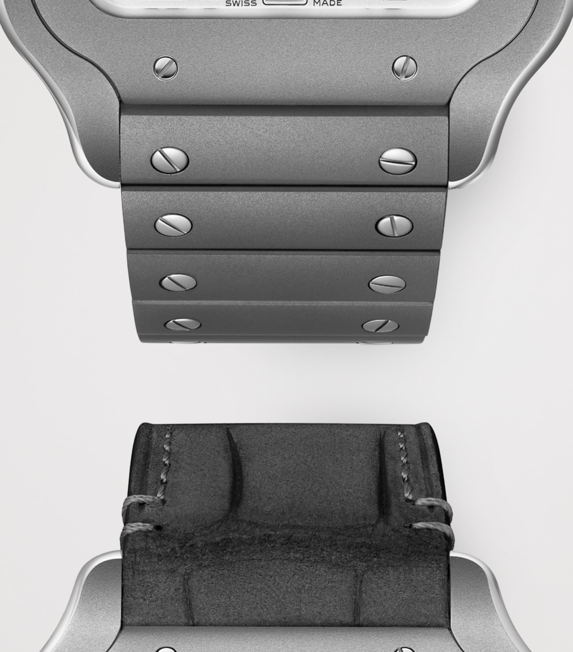 Large Titanium Santos de Cartier Watch 40mm GREY Image 3