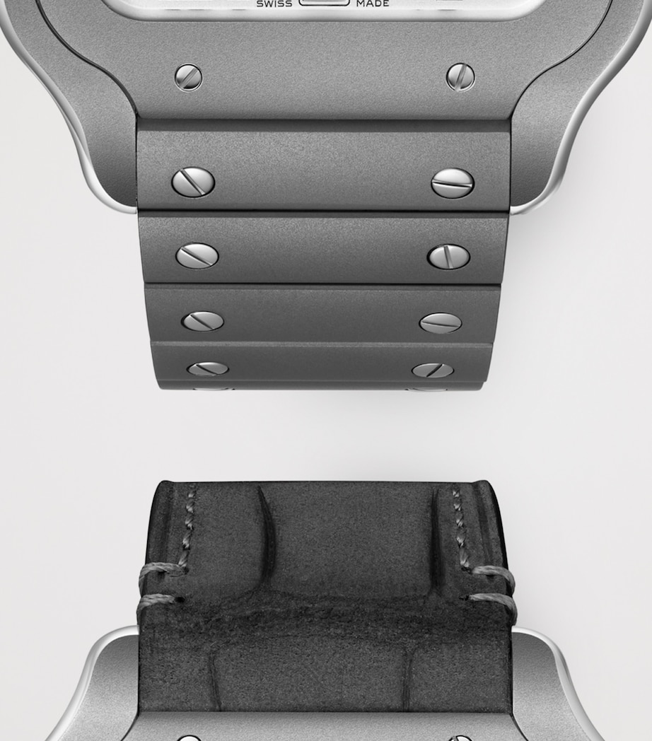 Large Titanium Santos de Cartier Watch 40mm GREY Image 3