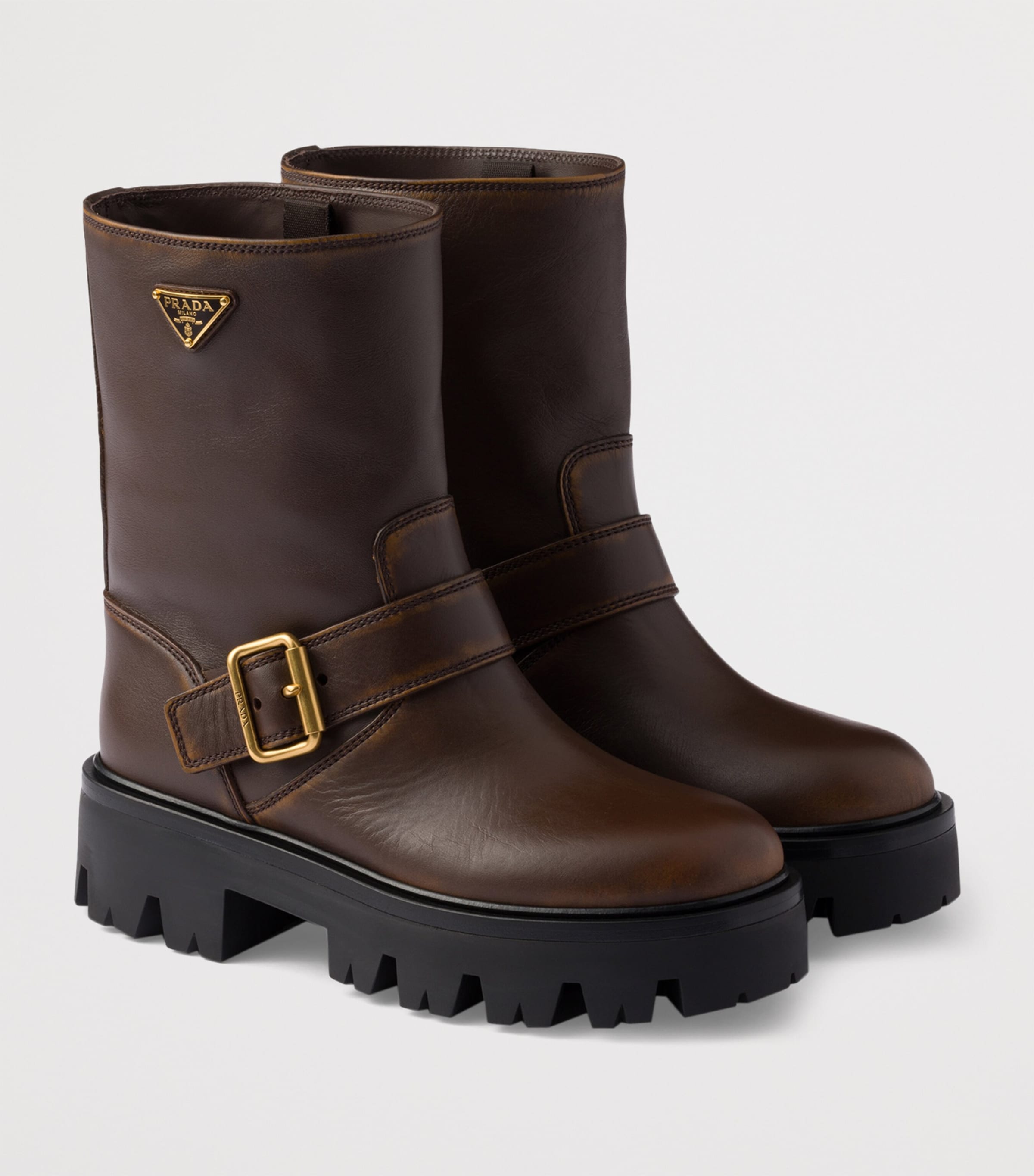 Leather Biker Boots F0324 Image 2