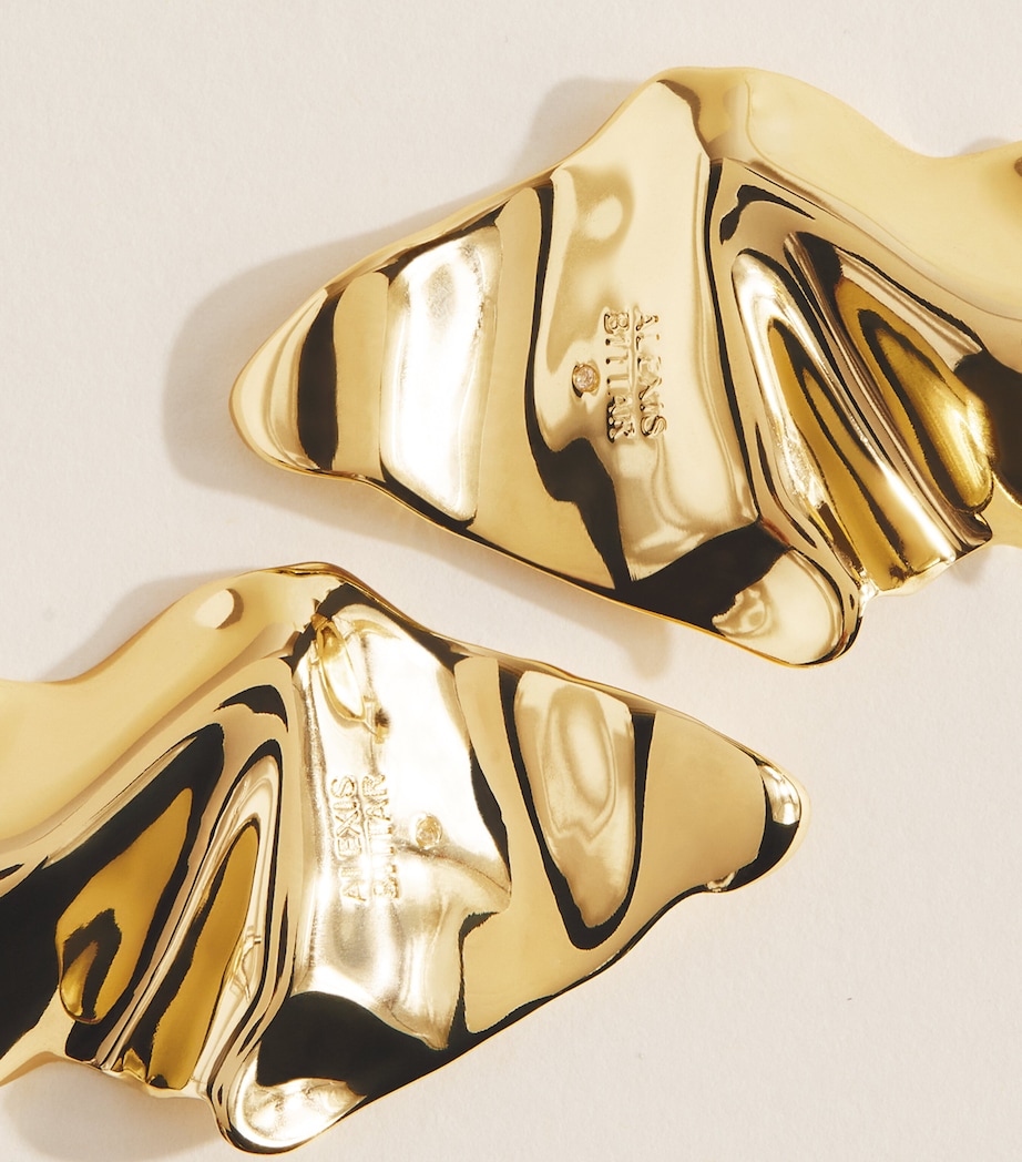 Alexis Bittar Gold-Plated Crumpled Earrings Gold Image 5