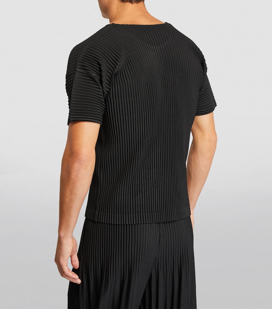 Pleated T-Shirt 15 BLACK Image 4