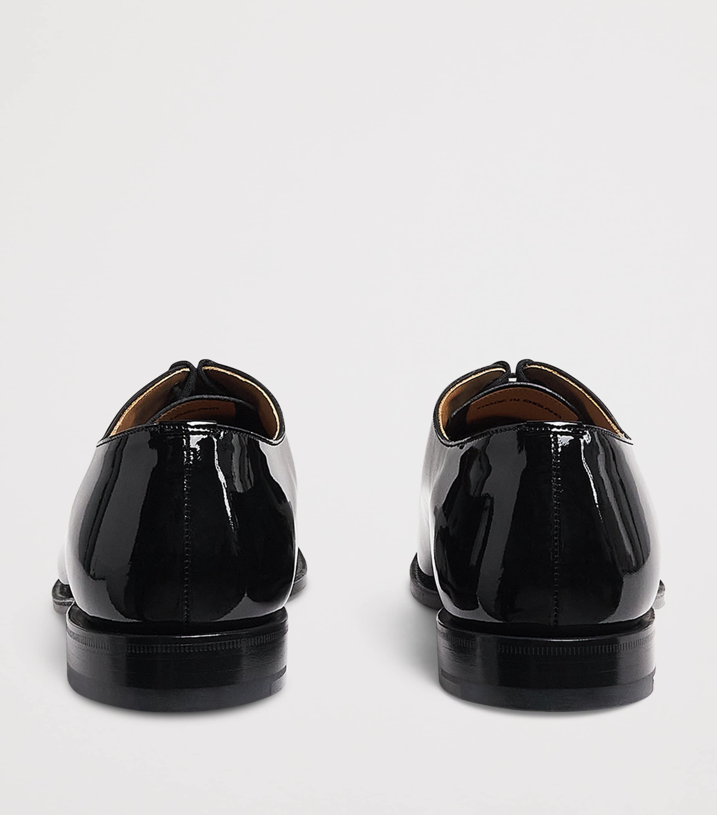 Patent Leather Whole Cut Oxford Shoes BLACK Image 4