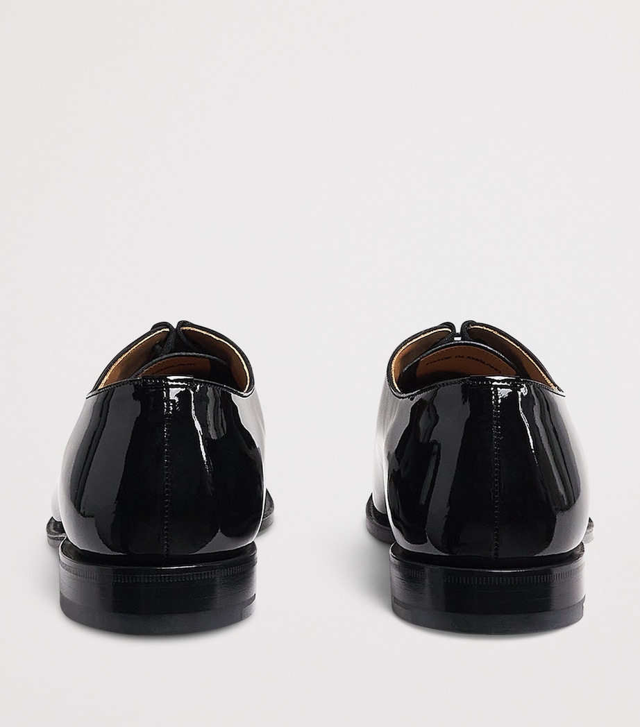 Patent Leather Whole Cut Oxford Shoes BLACK Image 4